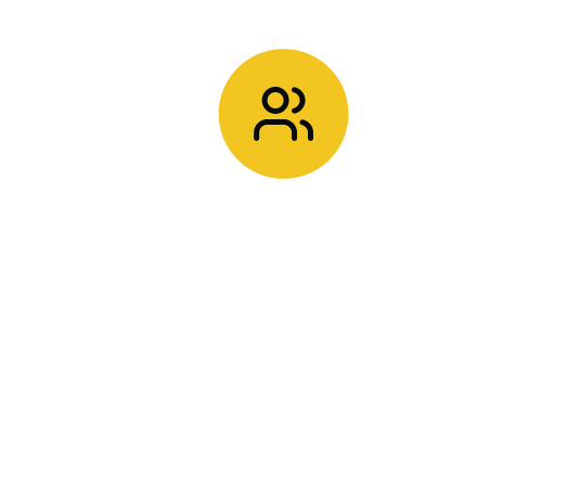 Graphic with a yellow icon of two people and text that reads 'Over 10 years experience in HB, trusted by the community for a decade' on a black background.