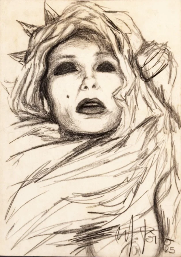 Charcoal illustration by Mauricio Porto