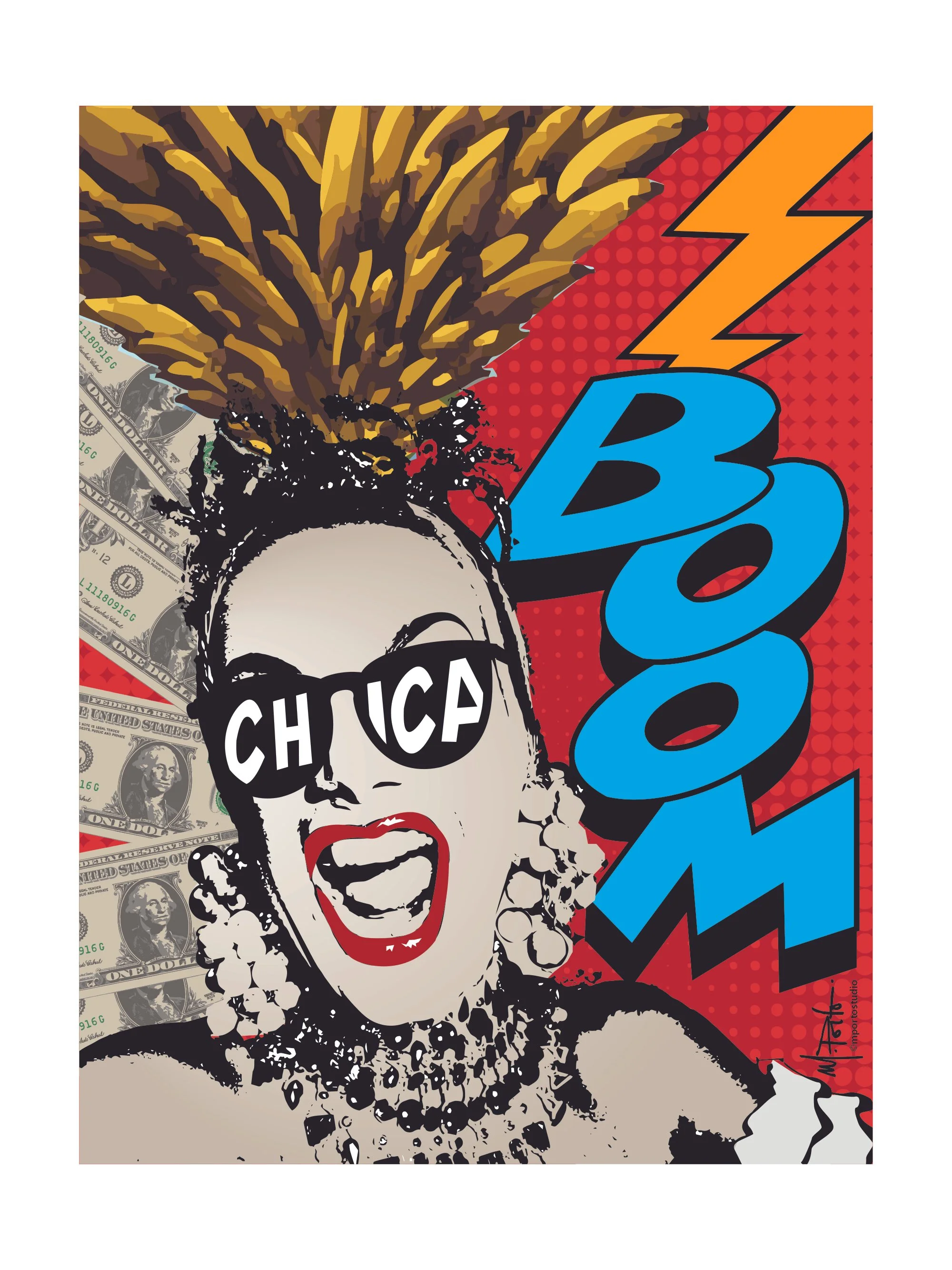 Carmen Miranda Chica Boom by Mauricio Porto