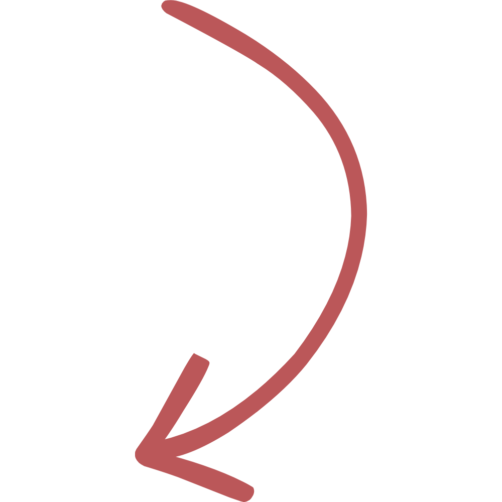 Arrow pointing downward with a circular loop at the top.
