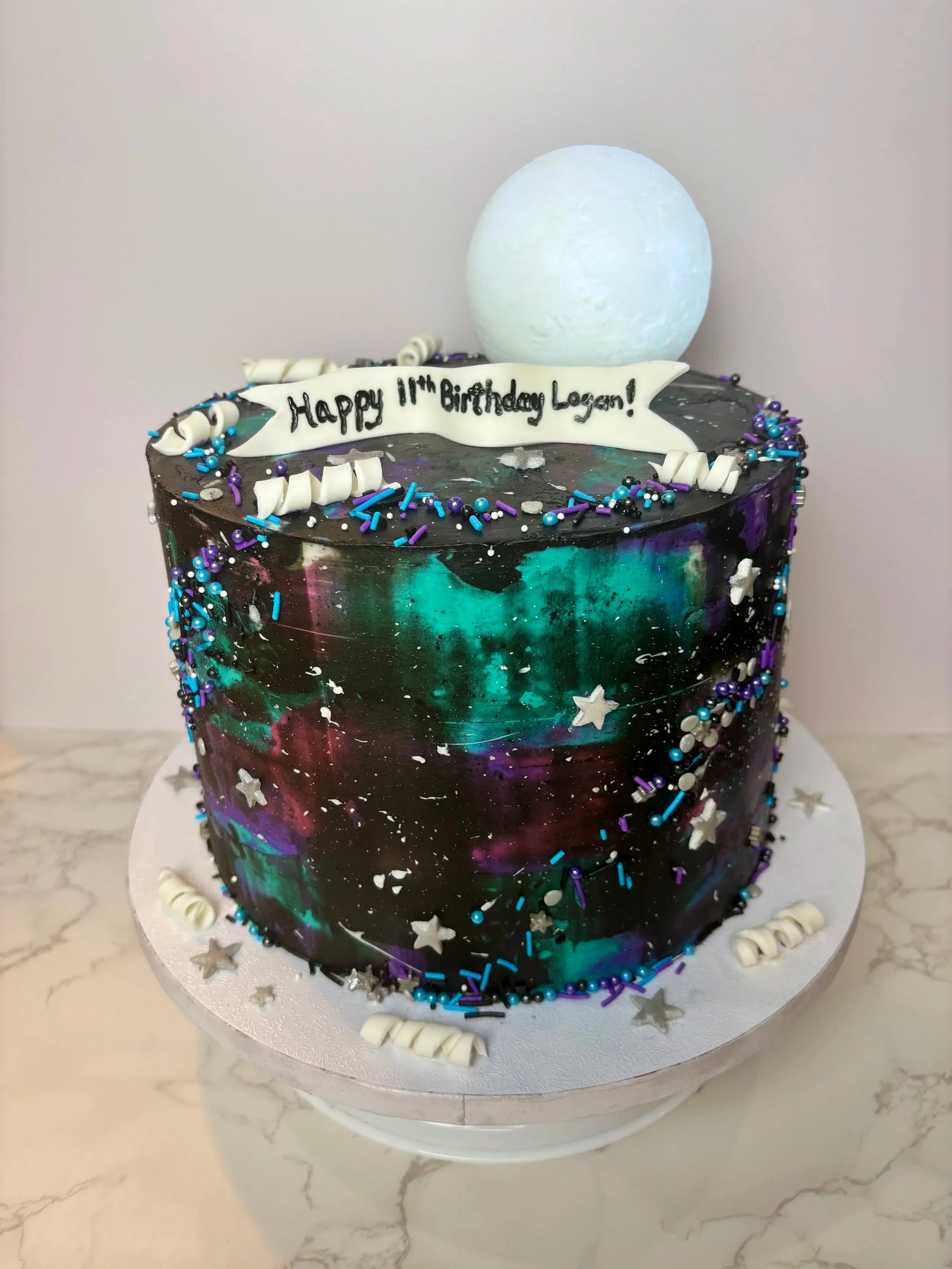 Custom Galaxy Cake 9 inch round cake 