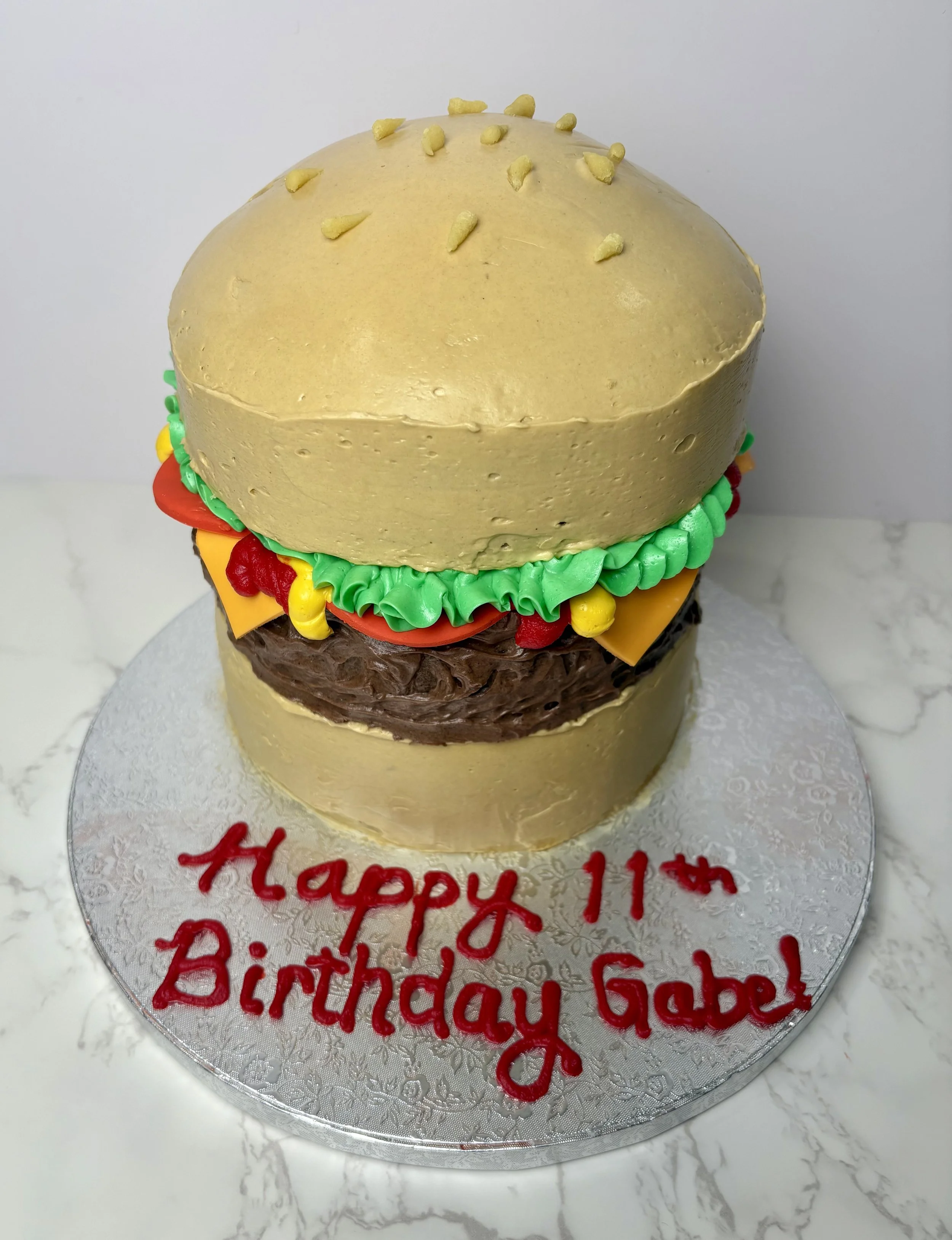 Custom Burger Cake