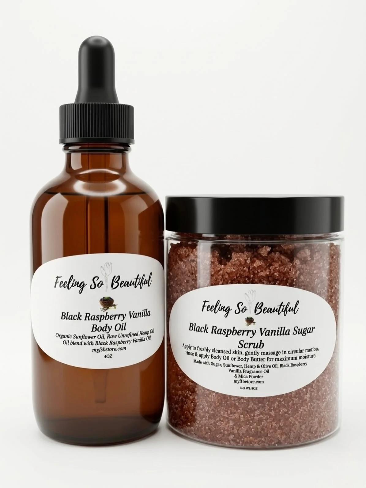 The Lavish Kit - Black Raspberry Vanilla 🖤

A perfectly paired body oil and sugar scrub to smooth, soften, and deeply nourish your skin from head to toe.

Infused with a rich blend of juicy black raspberry and warm vanilla for a sweet, irresistible 