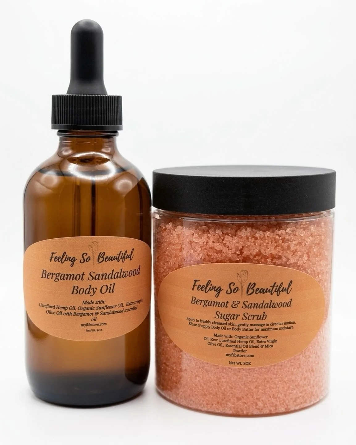 The Lavish Kit - Bergamot &amp; Sandalwood 🧡

A perfectly paired body oil and sugar scrub to exfoliate, hydrate, and leave your skin feeling soft, smooth, and deep nourished.

The bright, citrusy notes of bergamot blend with warm, grounding sandalwo