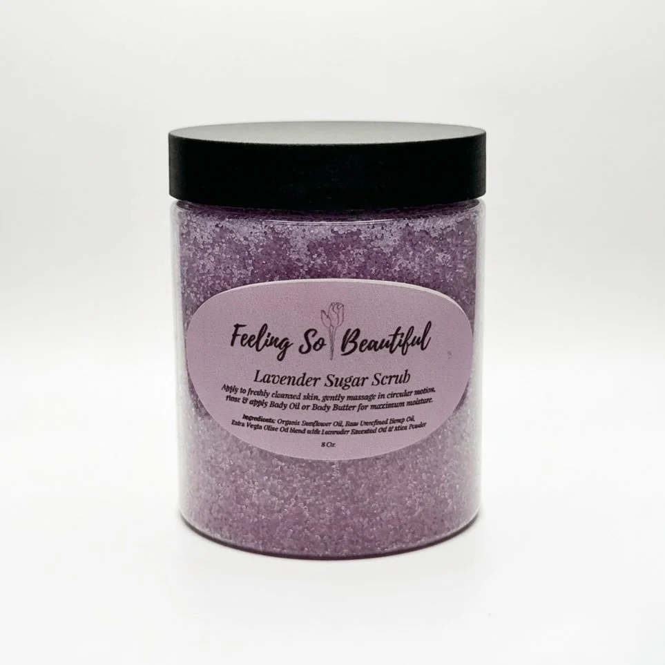 Lavish Body Scrub - Lavender 💜

A gentle exfoliation that buffs away dry, dull skin, leaving it soft, smooth, and refreshed. Infused with calming lavender to help soothe the skin and relax the mind with every use.

Soft skin, calm energy.