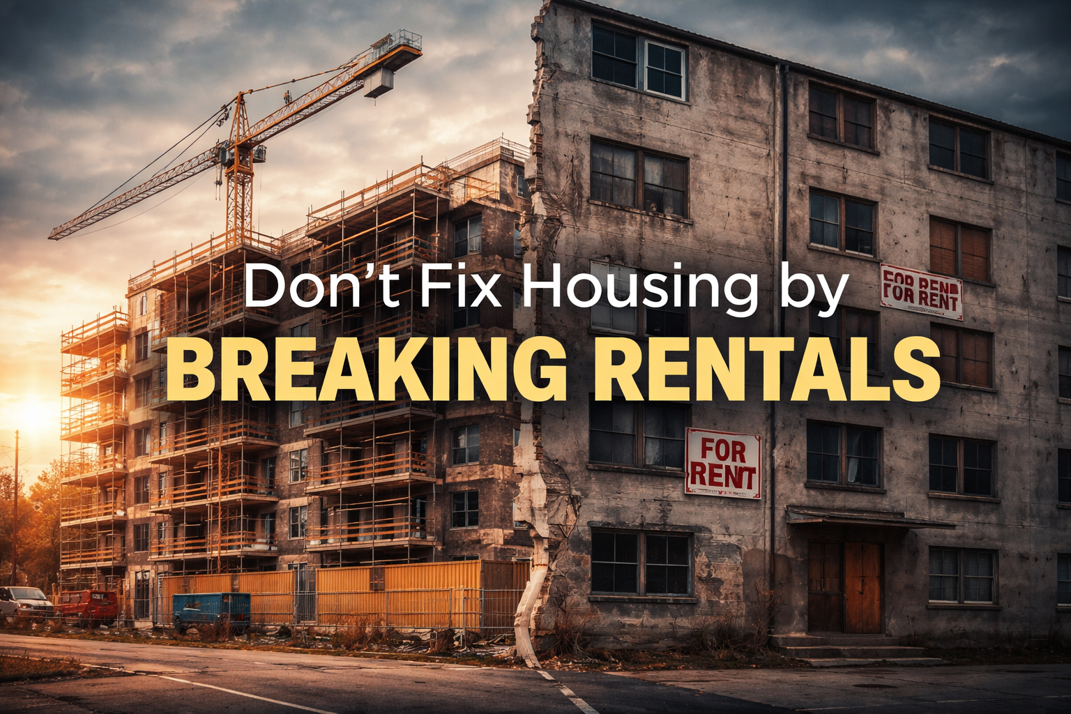 Tampering With Investor Policy Won’t Fix Housing - It Will Break the Rental Market