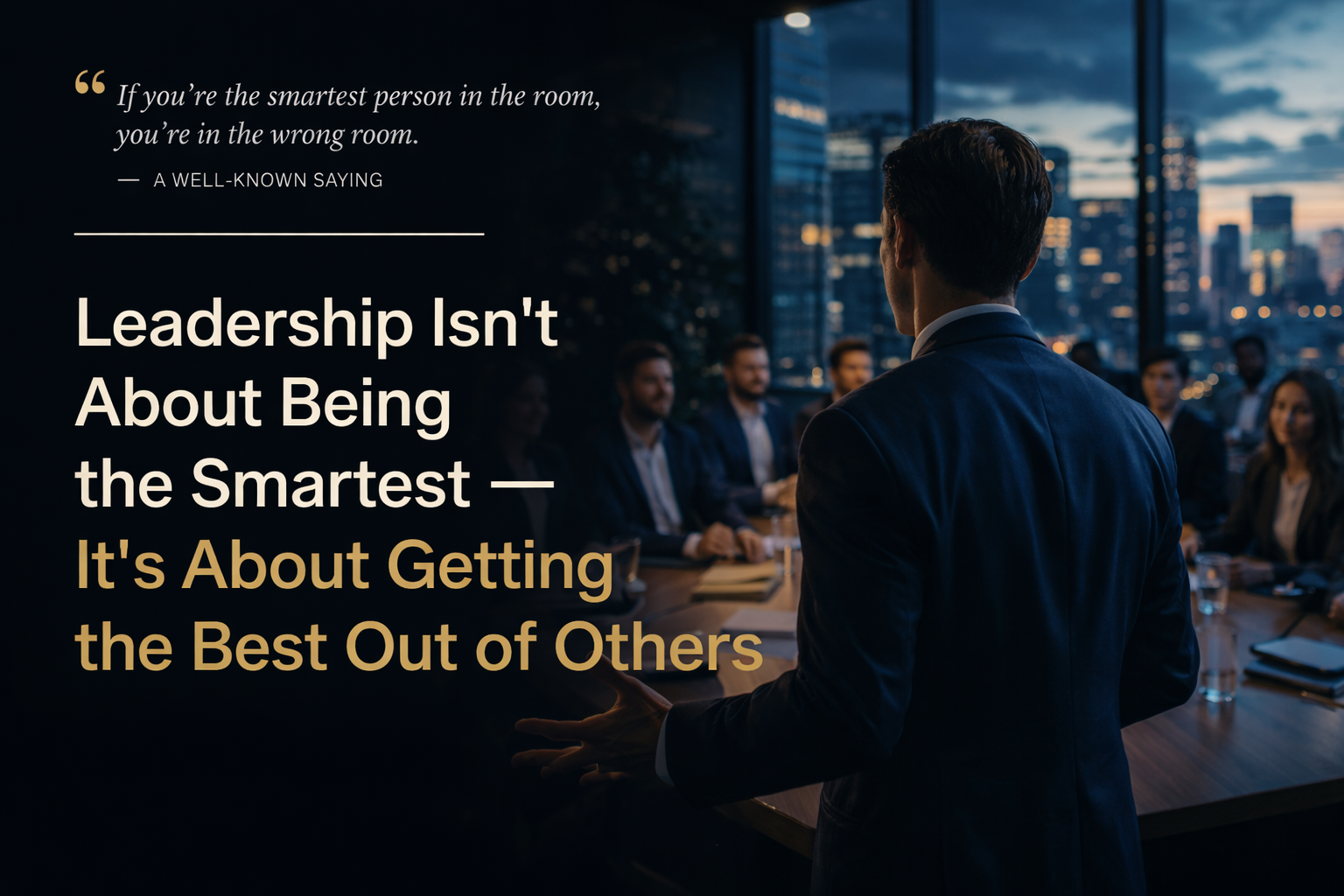 Leadership Isn’t About Being the Smartest Person in the Room.