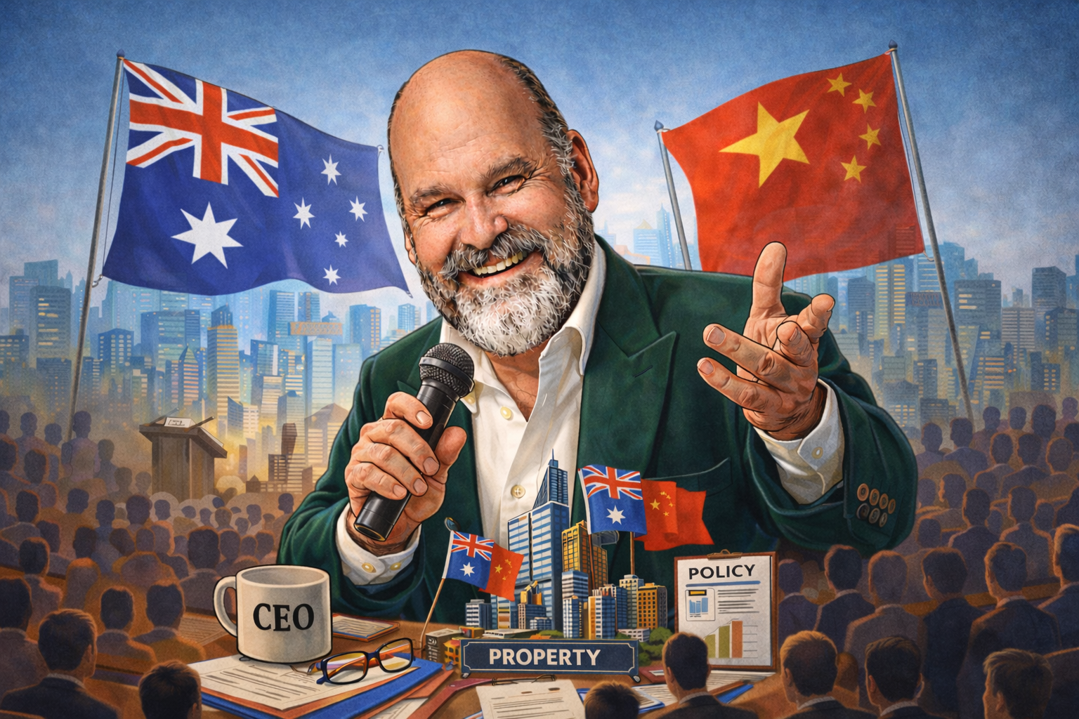 Caricature of Quentin Kilian OAM