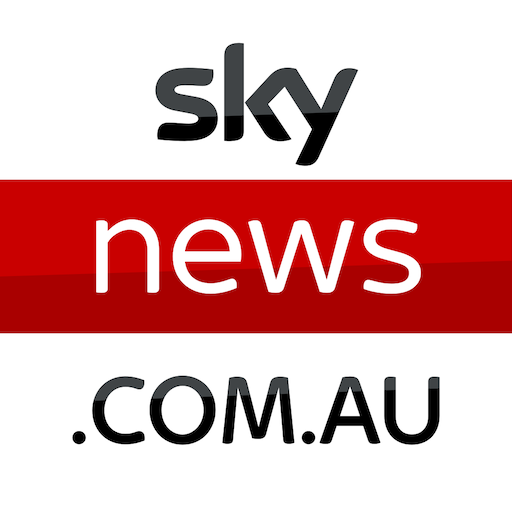 Sky News logo with a white background, red bar, and black and white text.