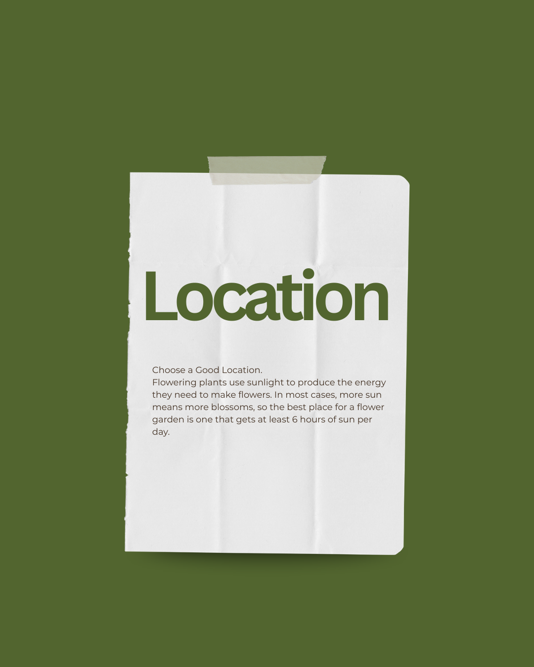 Instagram post with type on locations for flowers