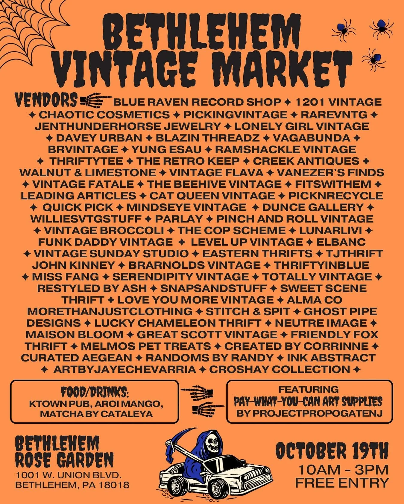 Let&rsquo;s try this again&hellip;. Announcing our lineup for the LAST MARKET OF THE YEAR ‼️ 

FINISHING STRONG 💪 with 60+ vintage vendors specializing in vintage clothing, jewelry, collectibles, art, and so much more!🔥

👇👇👇👇👇👇👇👇

@bluerave