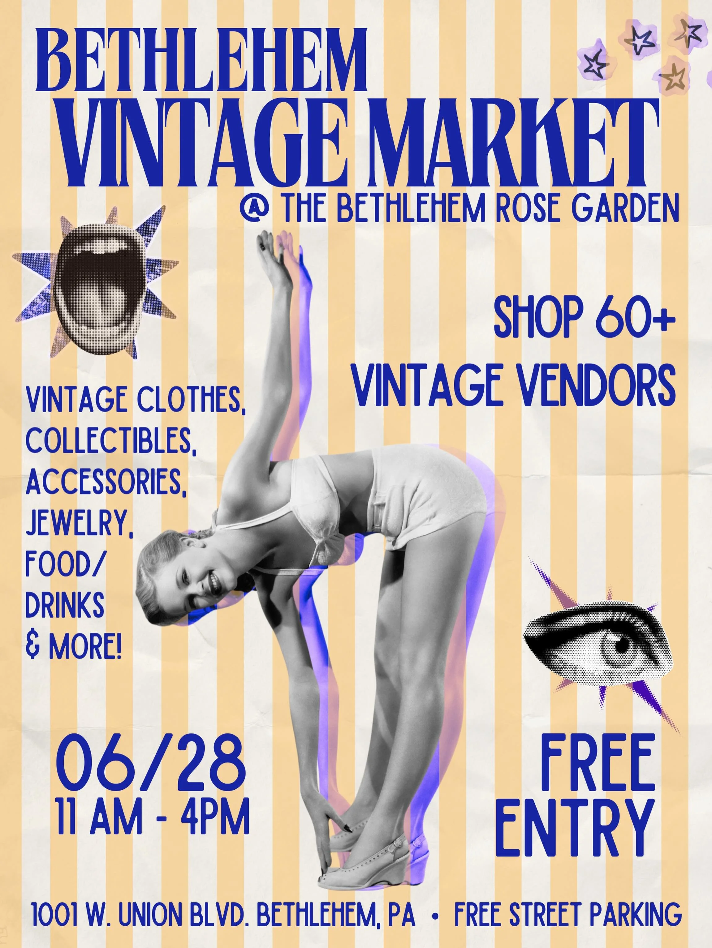 B.I.G. News&hellip;. We&rsquo;re back at the Bethlehem Rose Garden on Sunday, June 28th! ☀️😎

Join us for a day of all things vintage - featuring 60+ vendors - and even more mega booths! Stay tuned for our vendor flyer drop for more info. 🙌 

Sunda