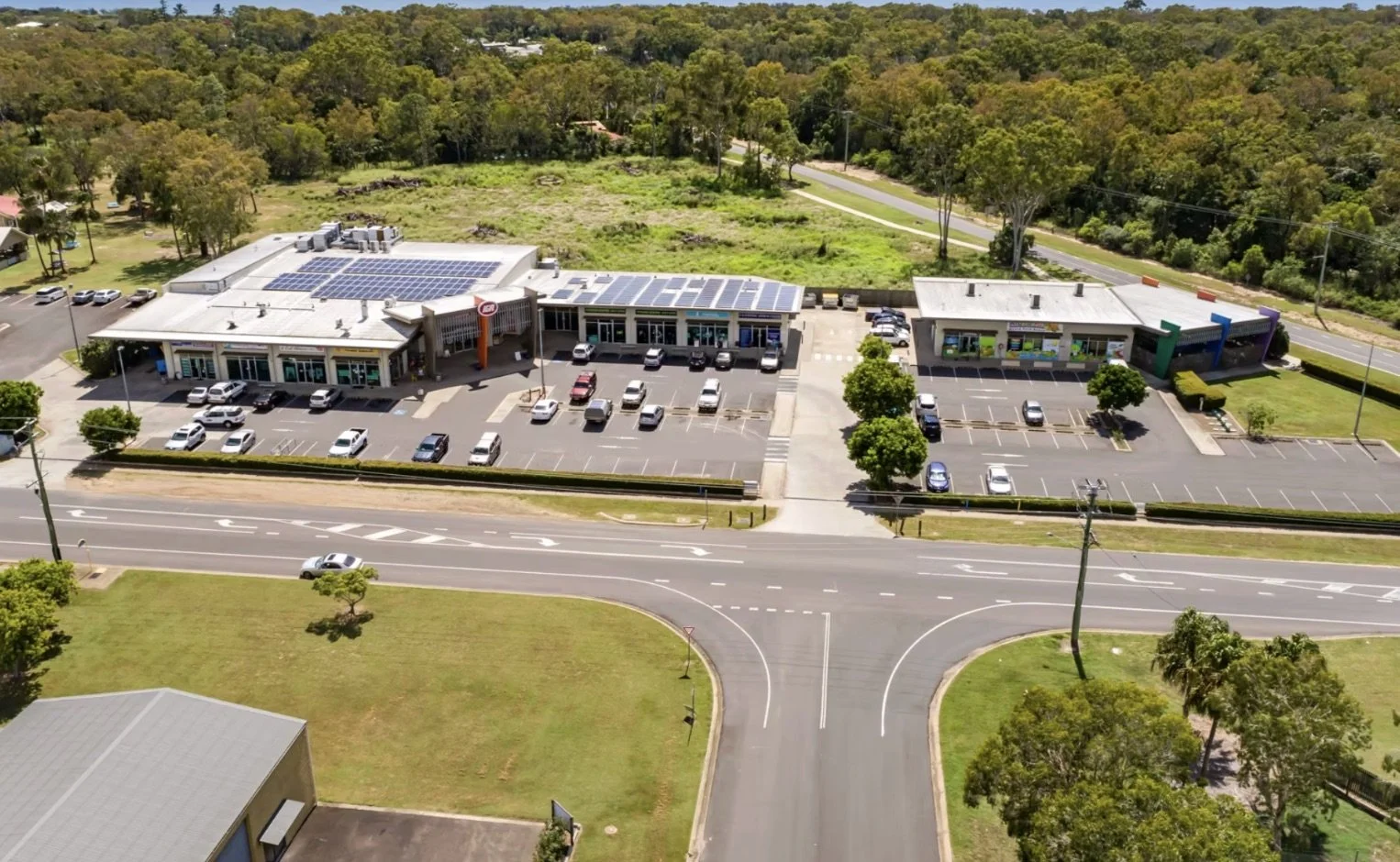 An aerial view of IGA in Moore Park, Bundaberg by Primo Property.