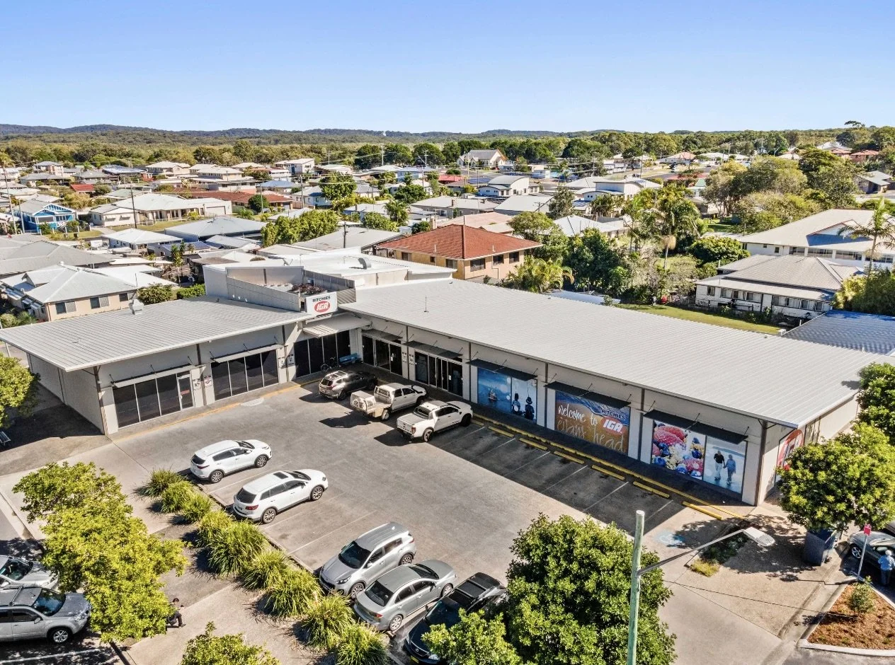 Aerial view of IGA retail complex by Primo Property.