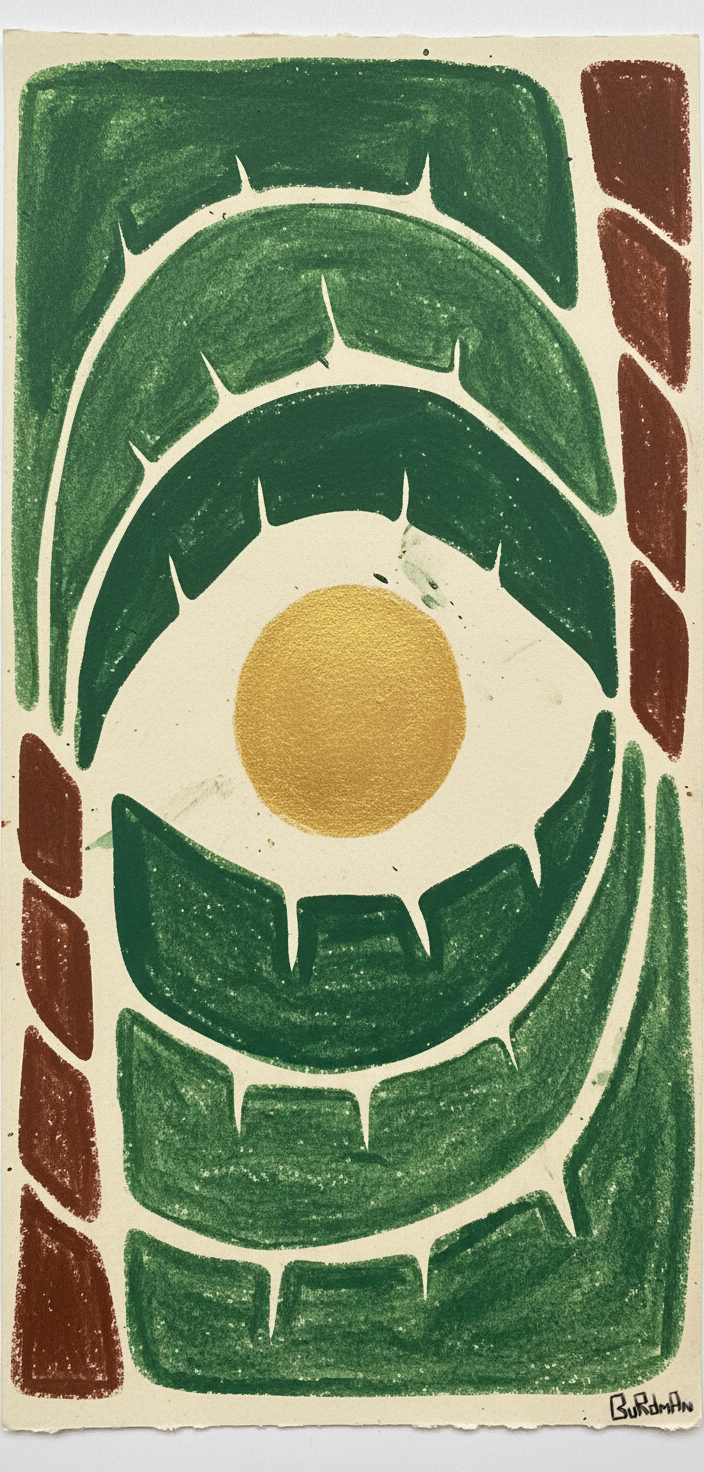 Olho de palmeira | Palmtree eye - pastel on paper
