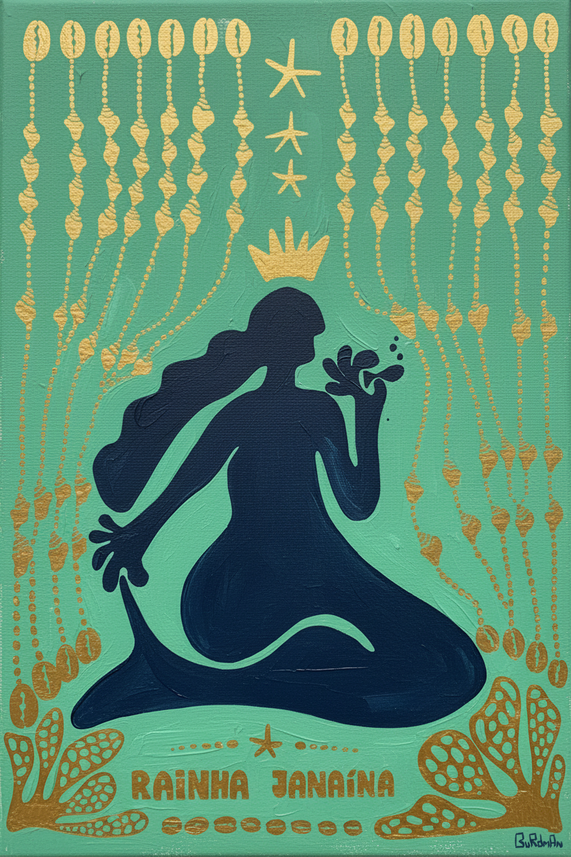 Rainha JanaÍna | Queen Janaina - 80x120 Acrylic on canvas