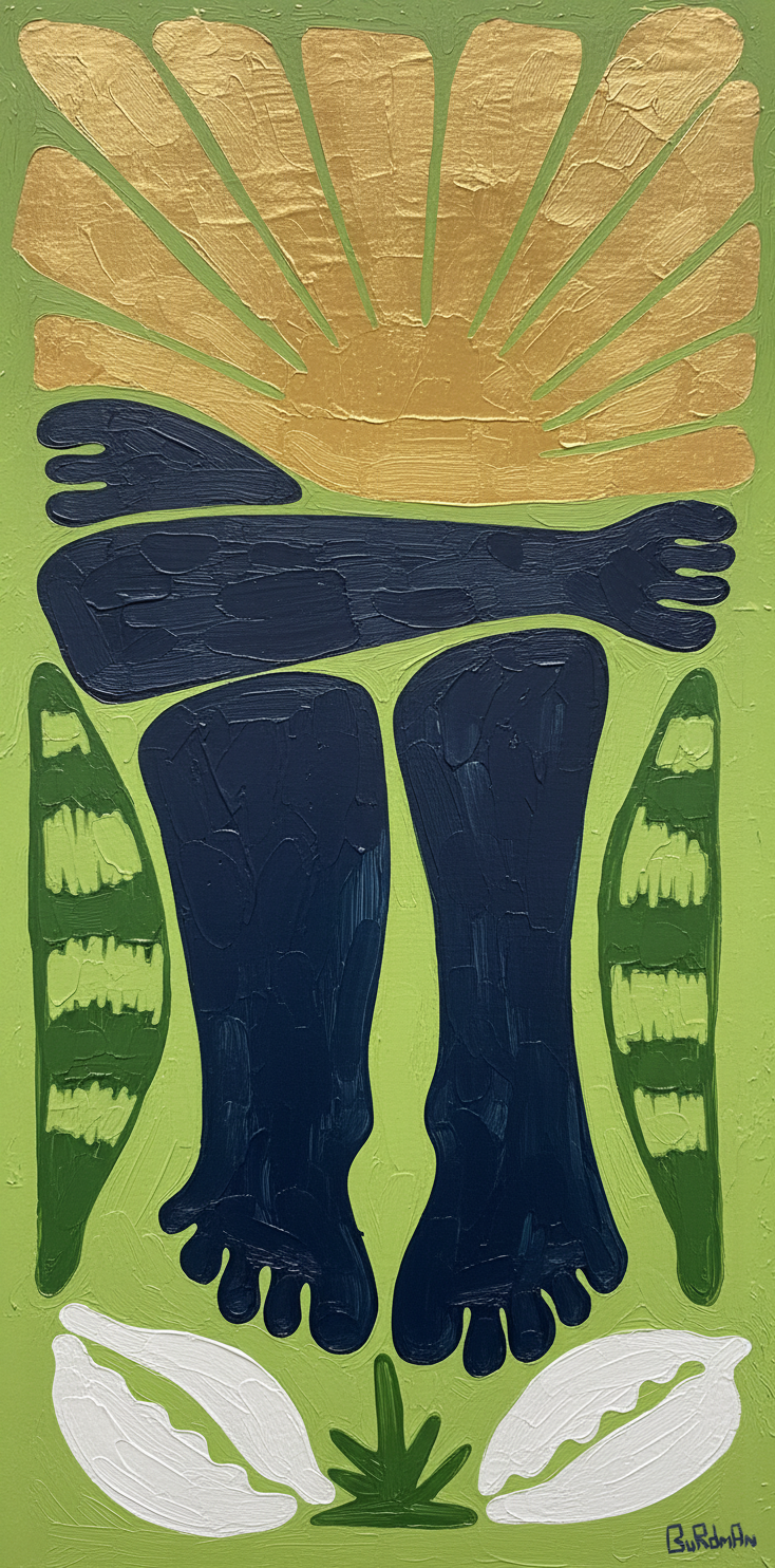 Menino sol | Sun-boy - 70x140 acrylic on canvas