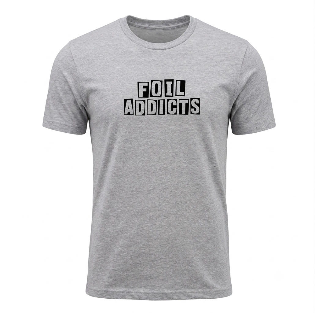 Light Grey Foil Addicts T-Shirt