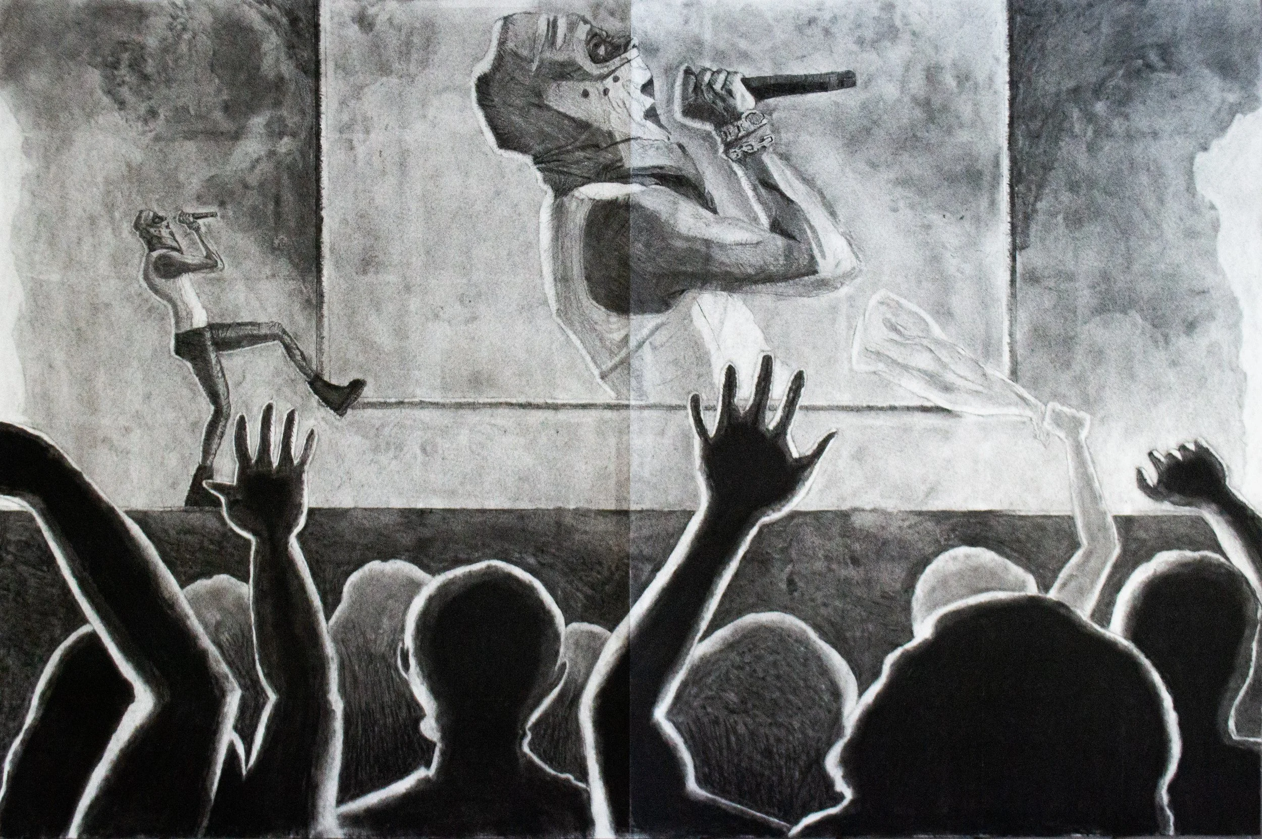 "Concert" - Charcoal 24"x36"