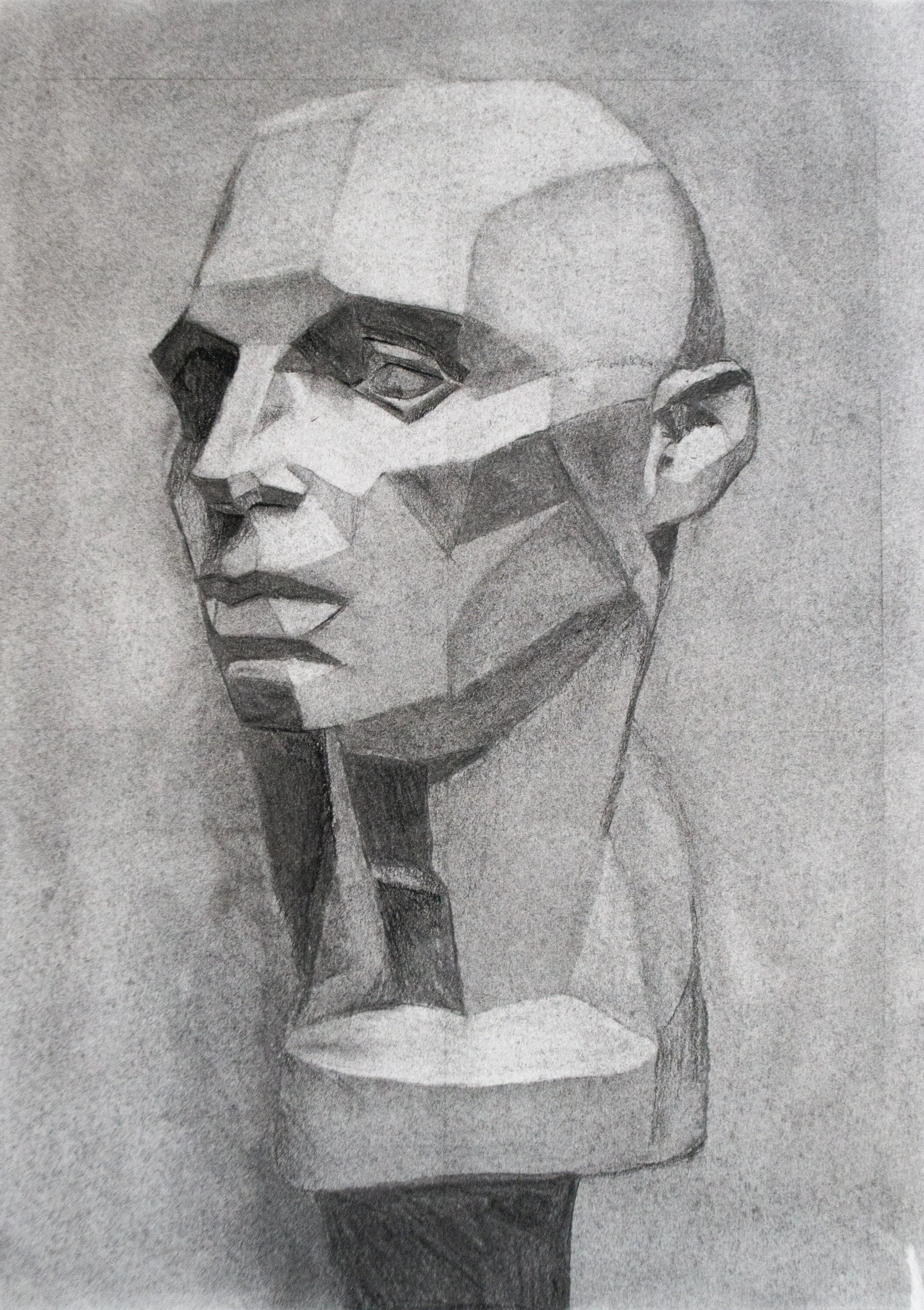 "Statue Study" - Charcoal: 18"x12"