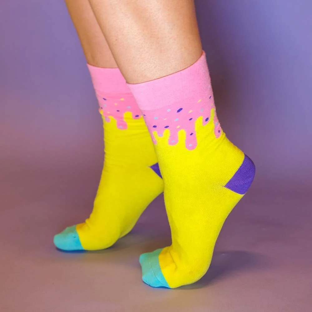 Sundae Socks by MaddlesMade on model