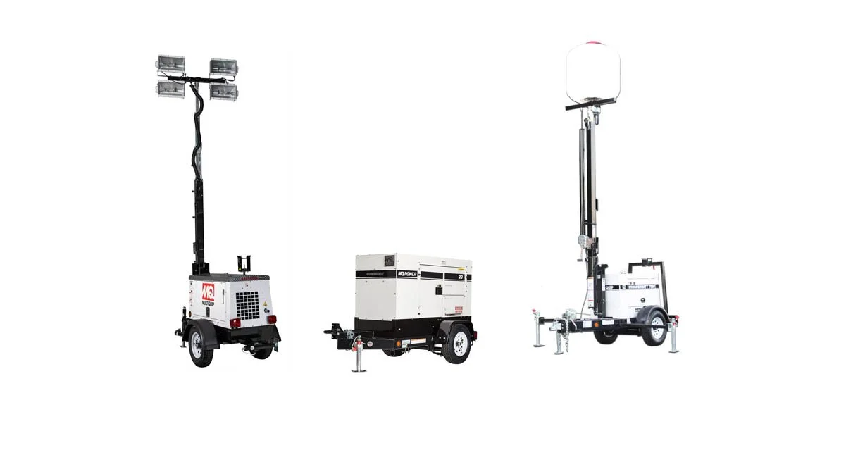 Light towers, globugs, generators