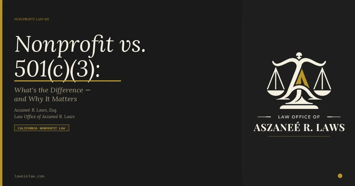 Nonprofit vs. 501(c)(3): What's the Difference — and Why It Matters for Your Organization