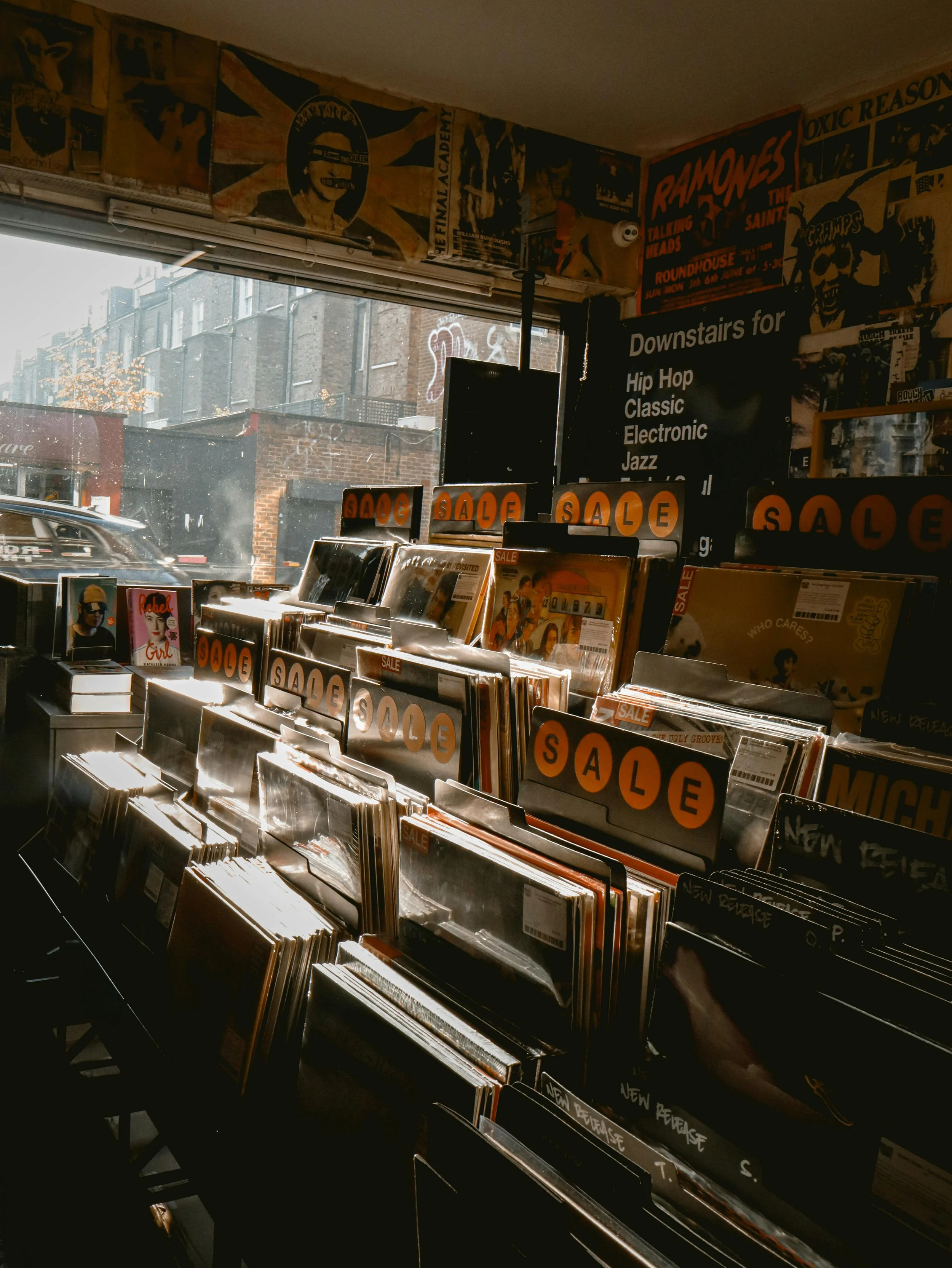 grace powlas, brooklyn record shop sale section