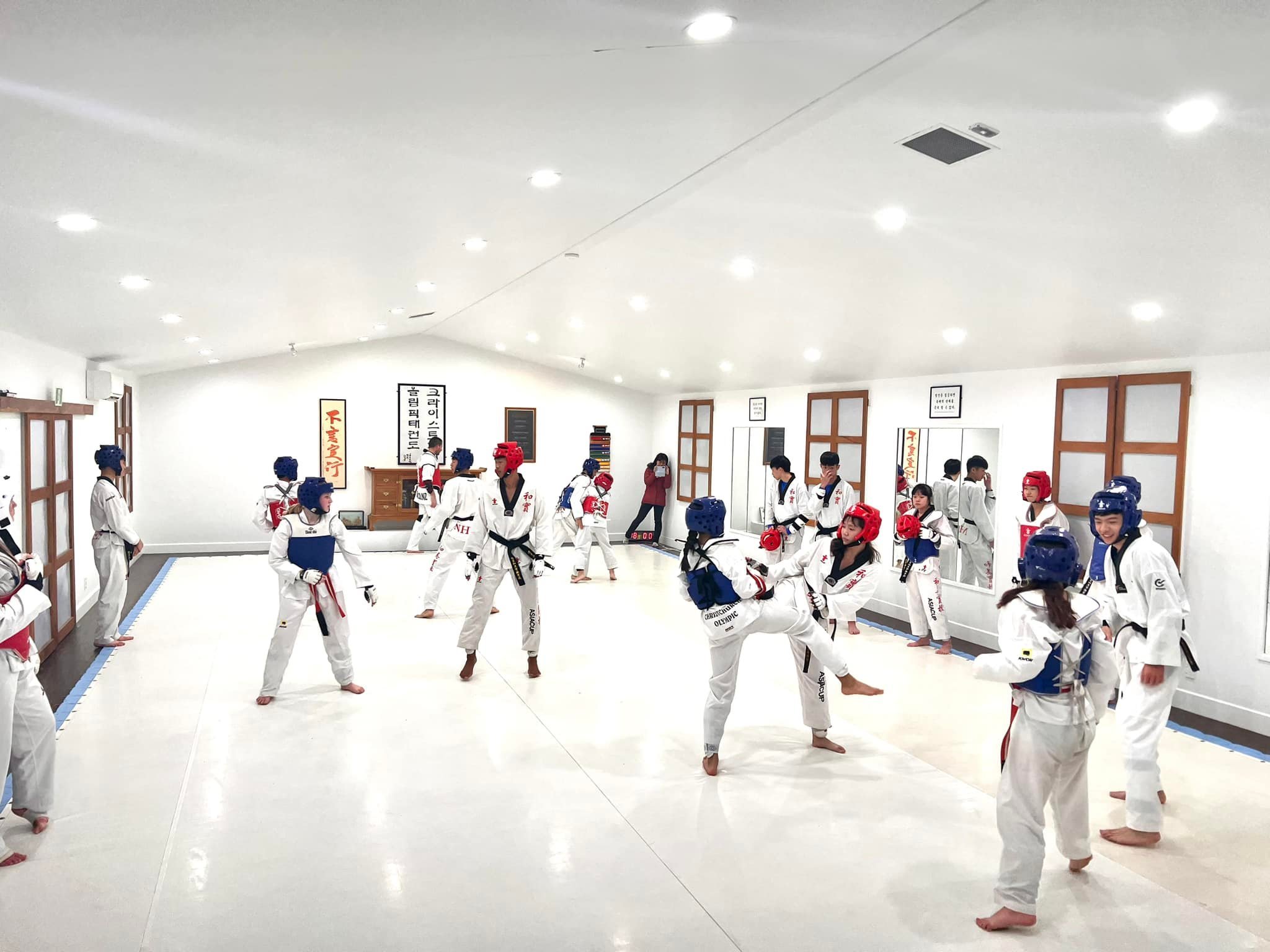 AB Olympic Taekwondo TKD Academy Christchurch Sparring Kyorugi Class