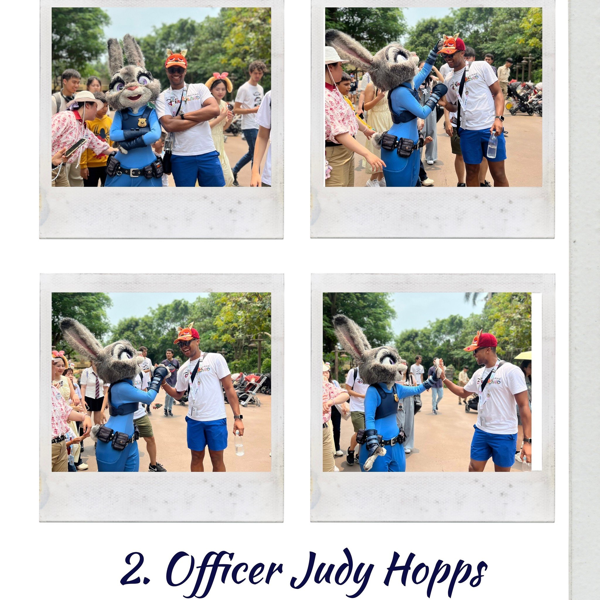 Next up on my journey to see how many Disney characters I can meet, we have #2 Office Judy Hopps 🥕🐰 She even noticed my Nick Wilde themed hat from @shanghaidisneyresort 
&bull;
&bull;
&bull;
#judyhopps #disney #disneyparks #hongkongdisneyland #nick
