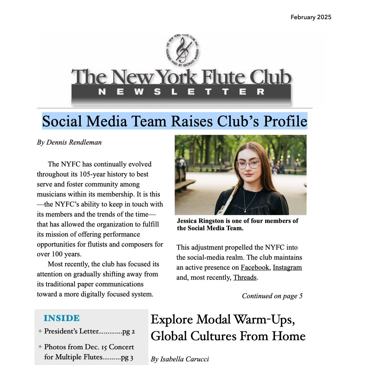 “Social Media Team Raises Club’s Profile” | The NYFC Newsletter