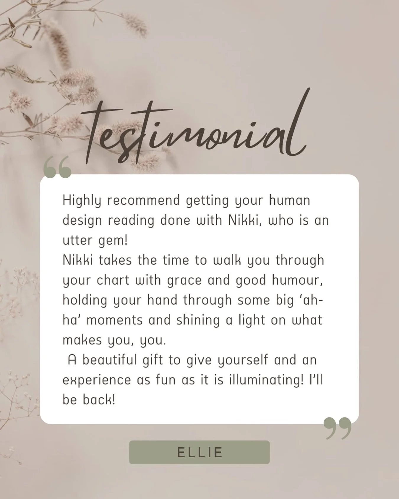 &lsquo;Ah-ha moments&rsquo; and a &lsquo;Beautiful Gift&rsquo; 

That&rsquo;s Human Design 🩷