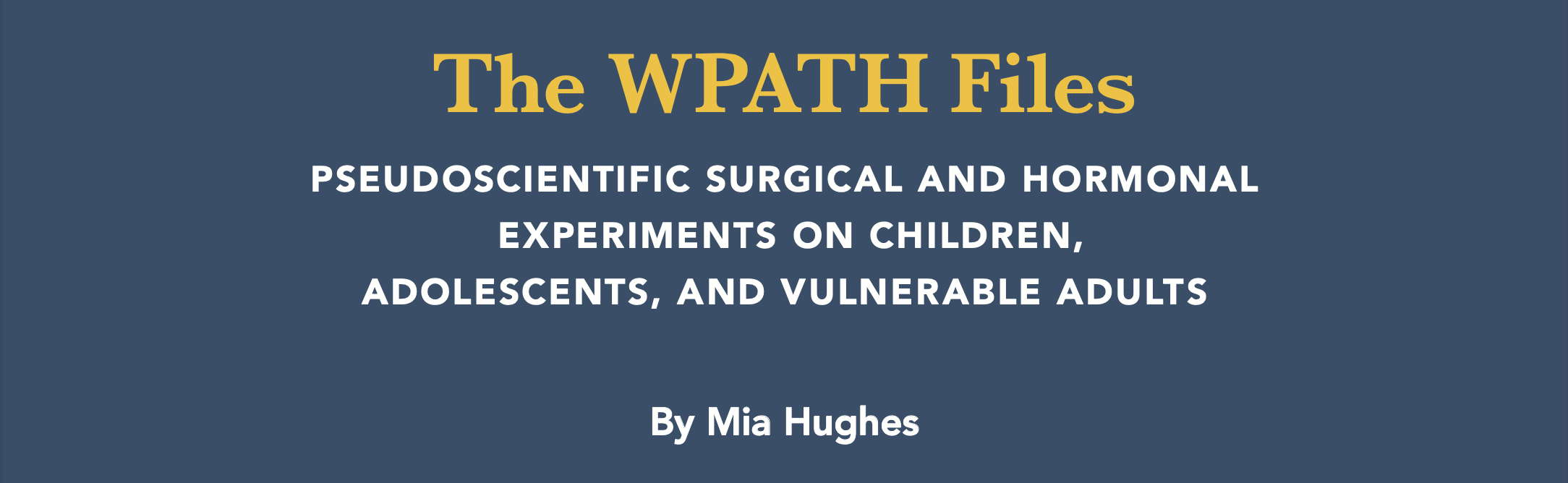 The WPATH Files