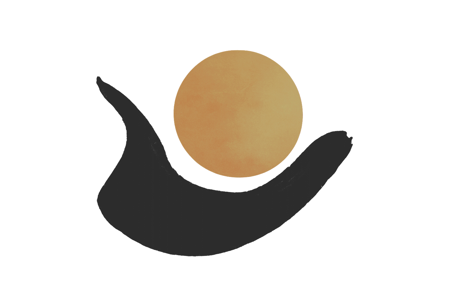 Enso-style circle symbolizing wholeness, presence, and becoming.