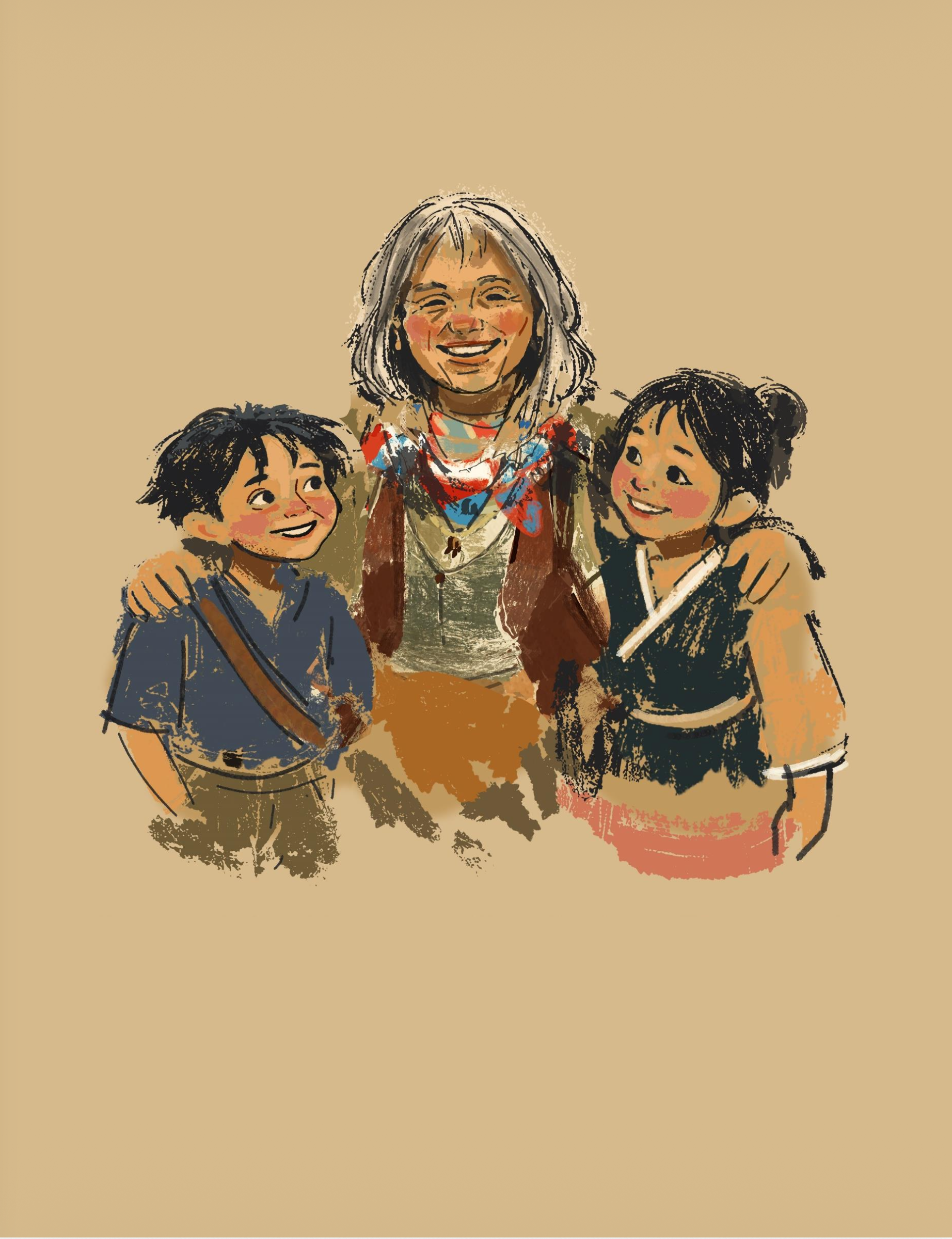 Grandmother and Grandchildren Together