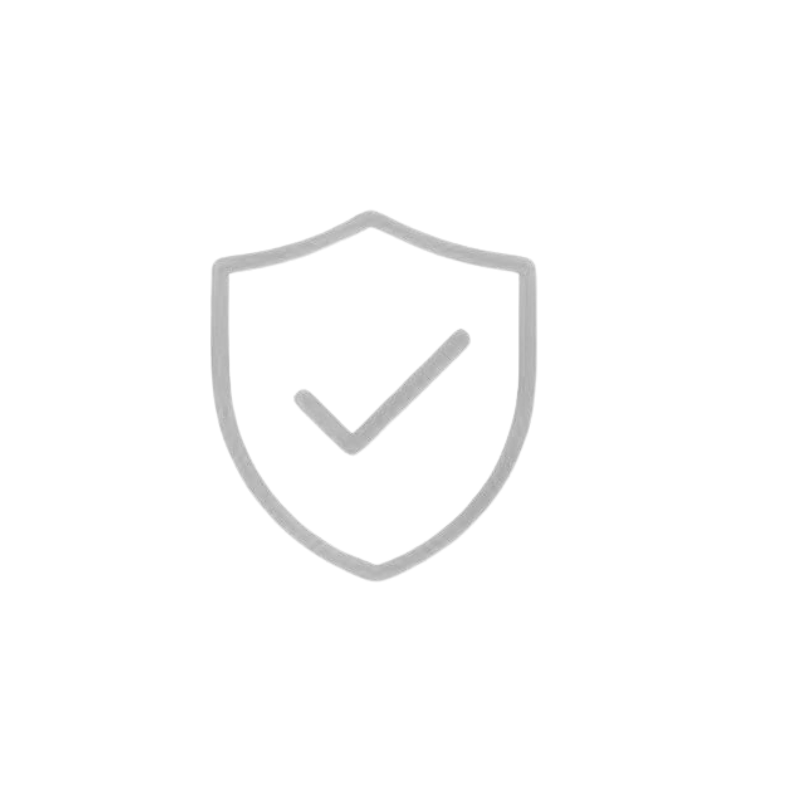 Shield icon with a checkmark, indicating security or protection.