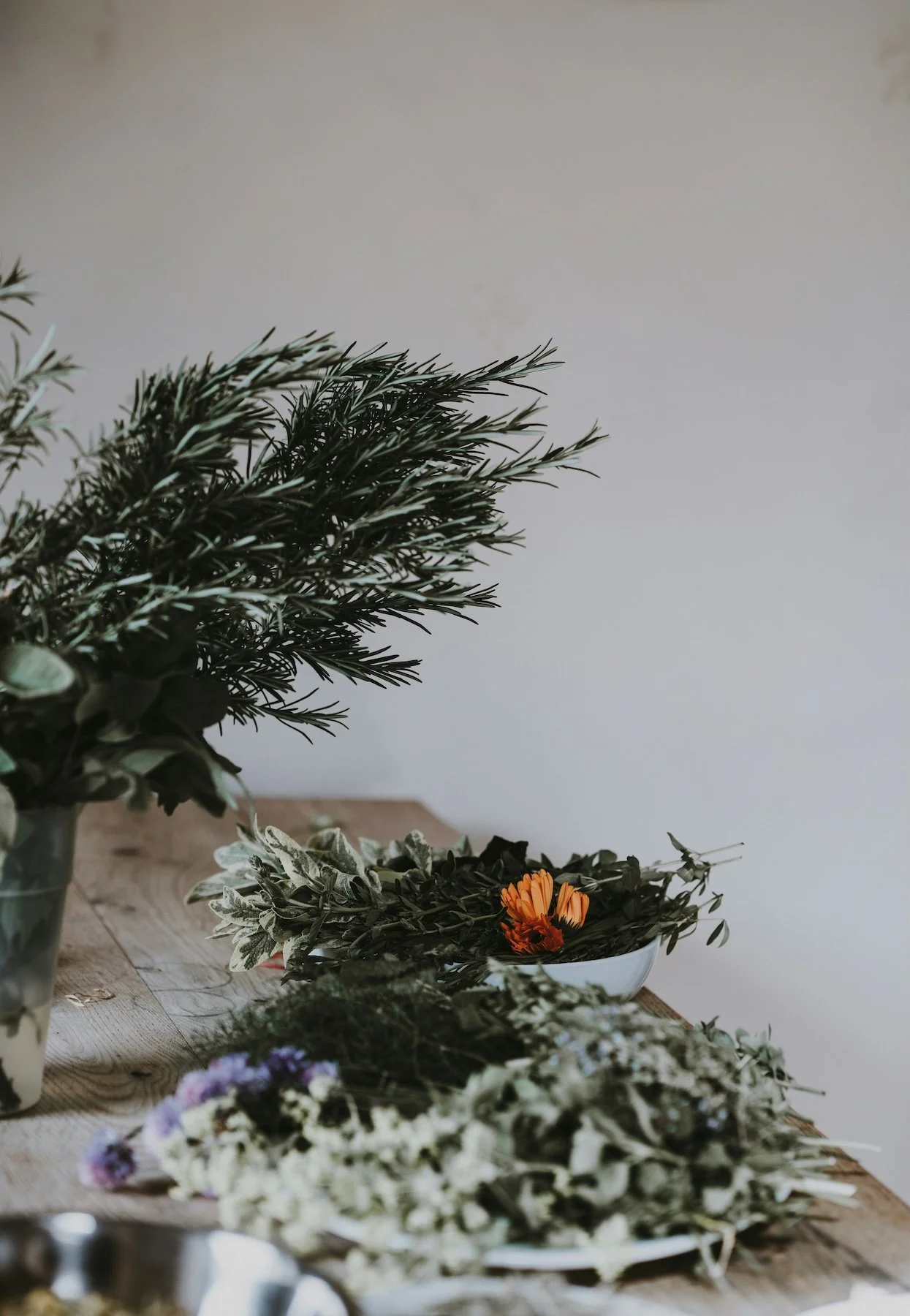 Floral arrangement in The Healing Meadow Naturopathy clinic, embodying the natural, plant-based wellness approach offered in Wellard WA and online.