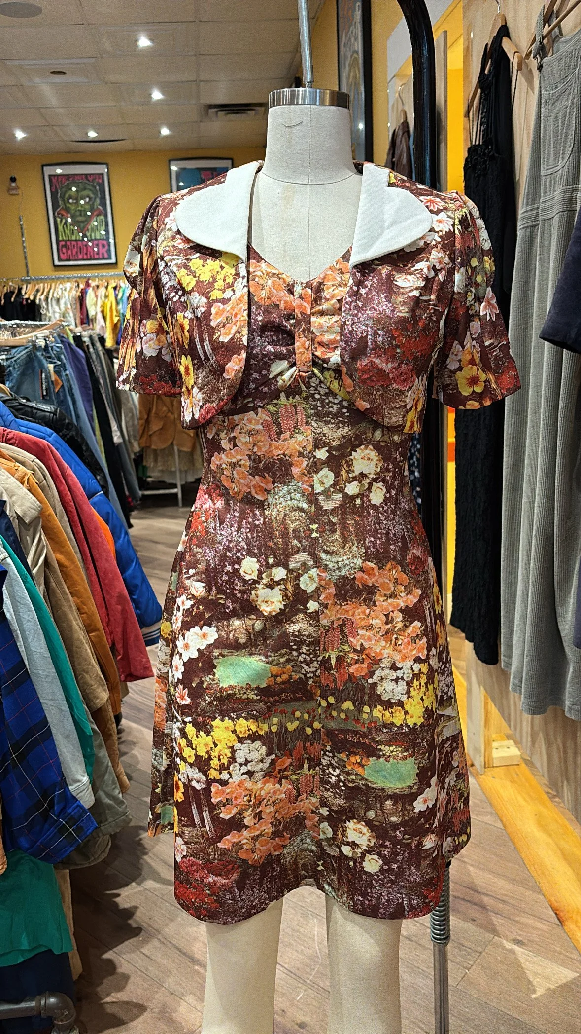 1970'S HANDMADE DRESS AND BALERO