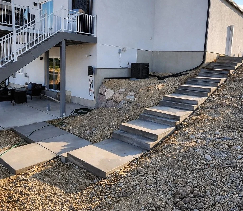Hillside Concrete Stairway