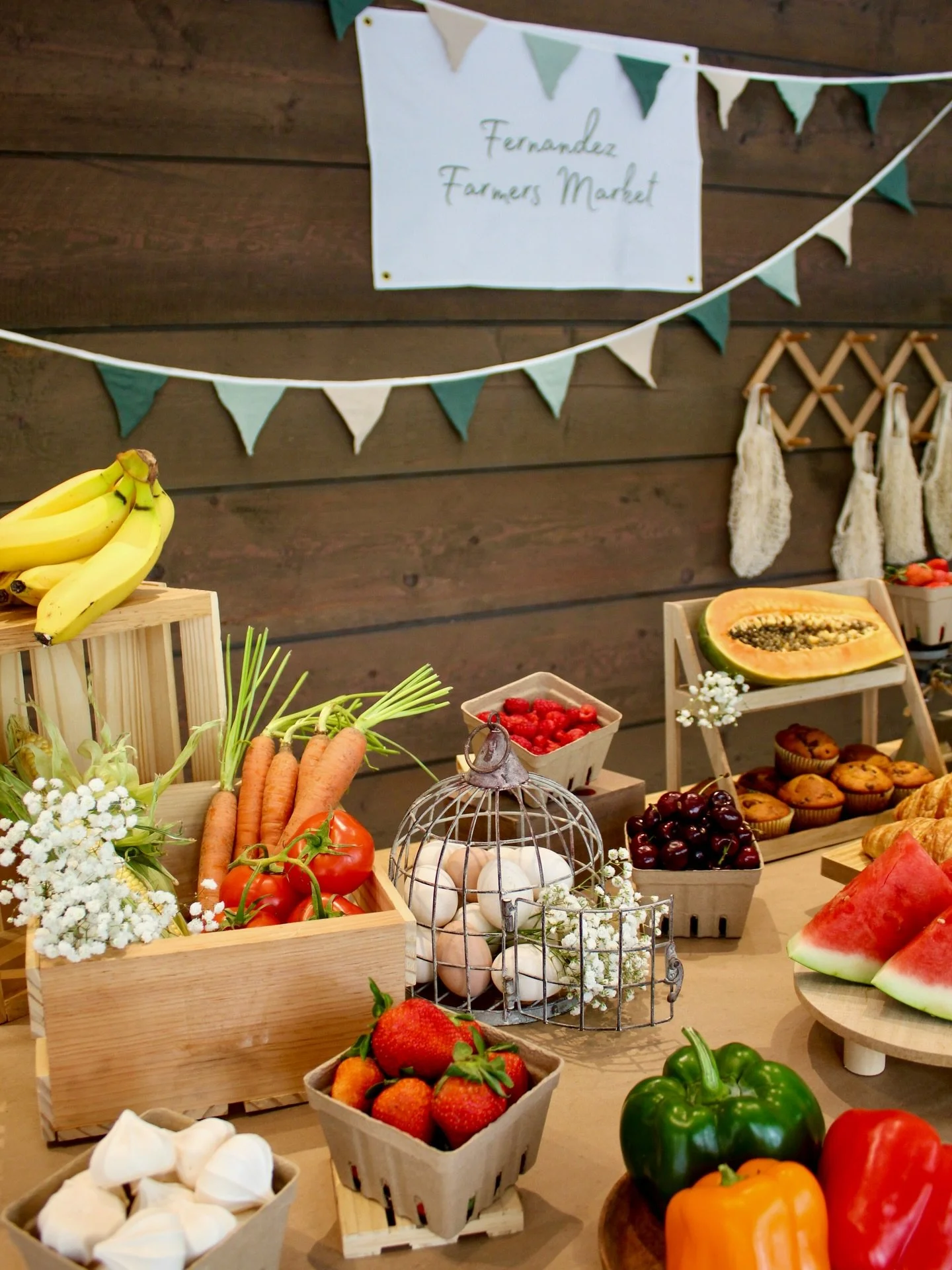 Farmers market baby shower 🌿🍓 fresh details &amp; the sweetest celebration