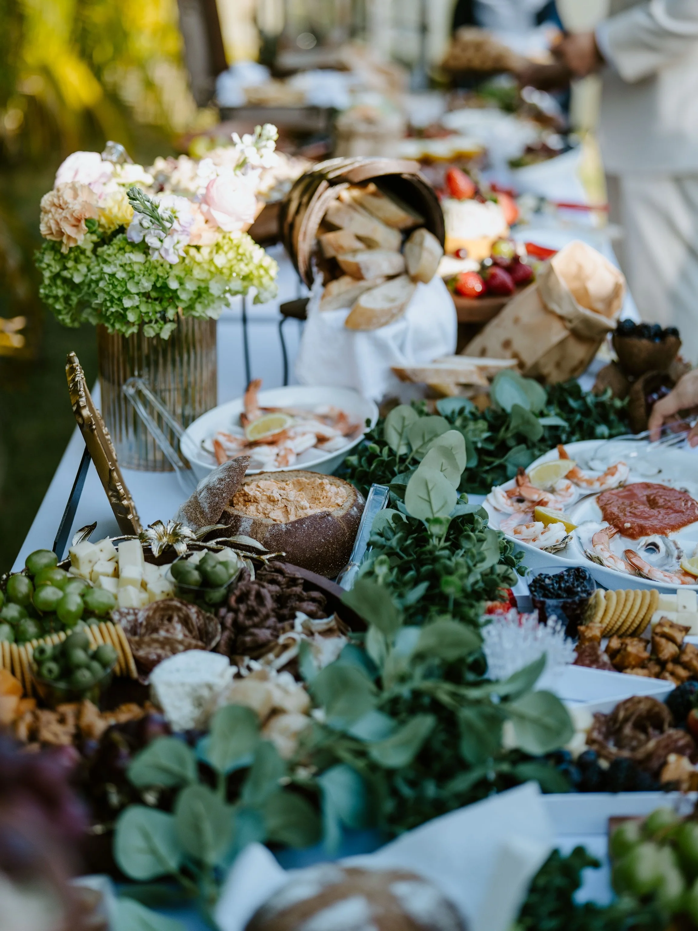 Cocktail bites while guests mingle

Photography: @rightupyouralliephoto 
Venue: @royalpalmestate_ 
Bar &amp; service staff: @staffsquad 
Flowers: @flowersandservices 
Videography: @the_allens_ 
DJ, lighting &amp; sound: @djwillymix 
Content creator: 