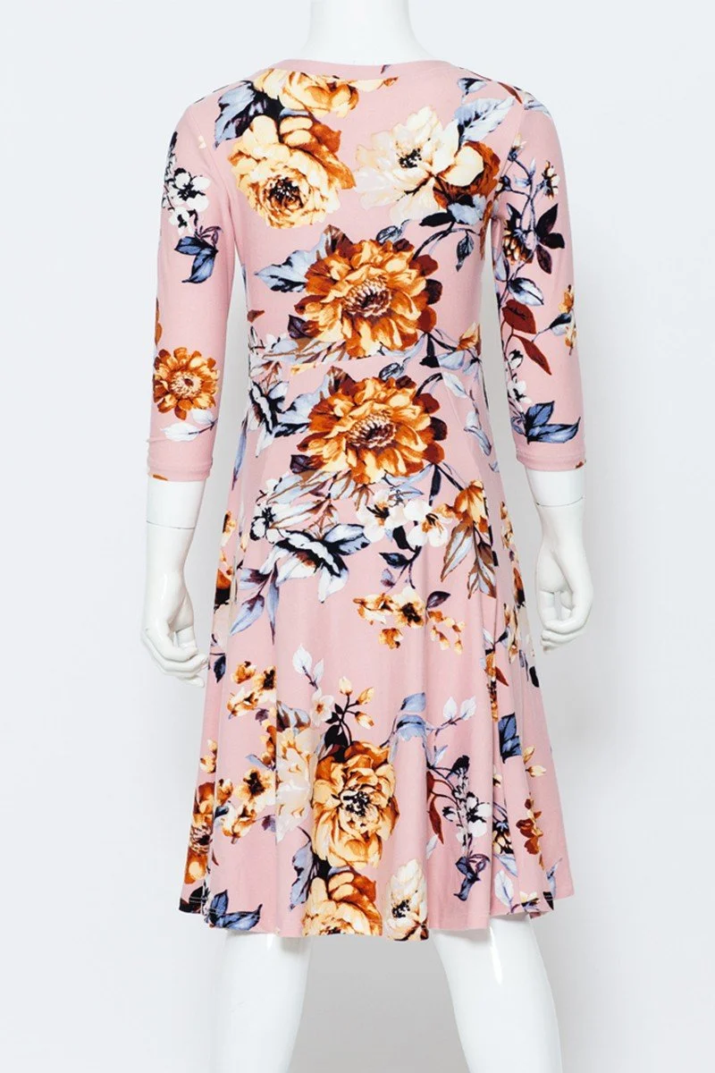 Princess Aline floral rose with full skirt - back.jpg