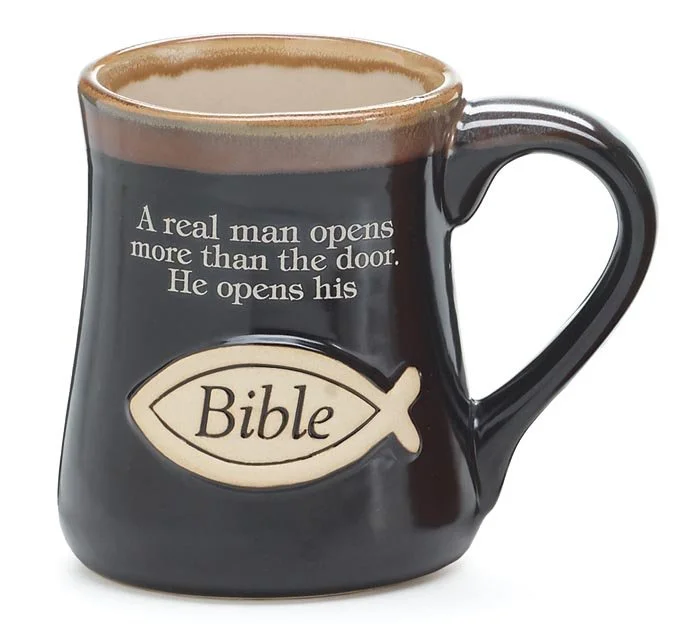 "A Real Man Opens His Bible" Coffee Mug