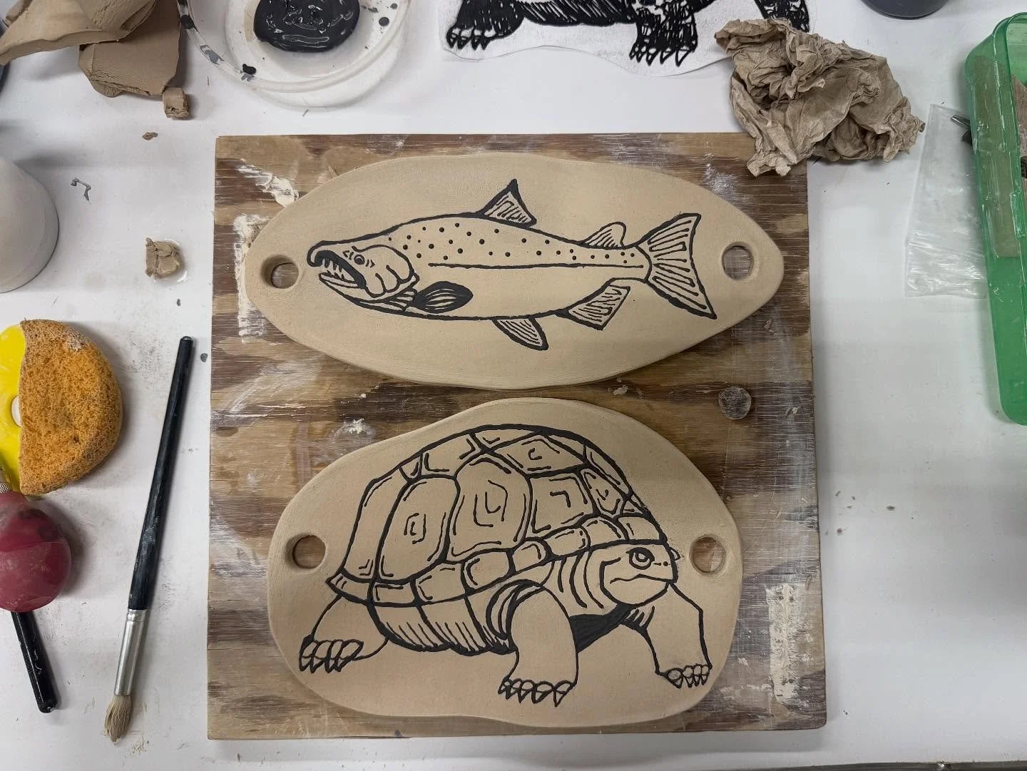 Before bisque🦊🐢🐦🐐🐟🐚