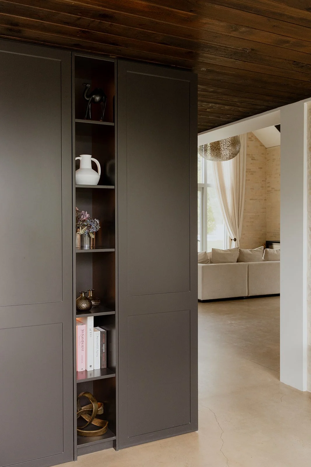 Cleverly installed storage space in a home built by Diemarco Builders Queenstown.