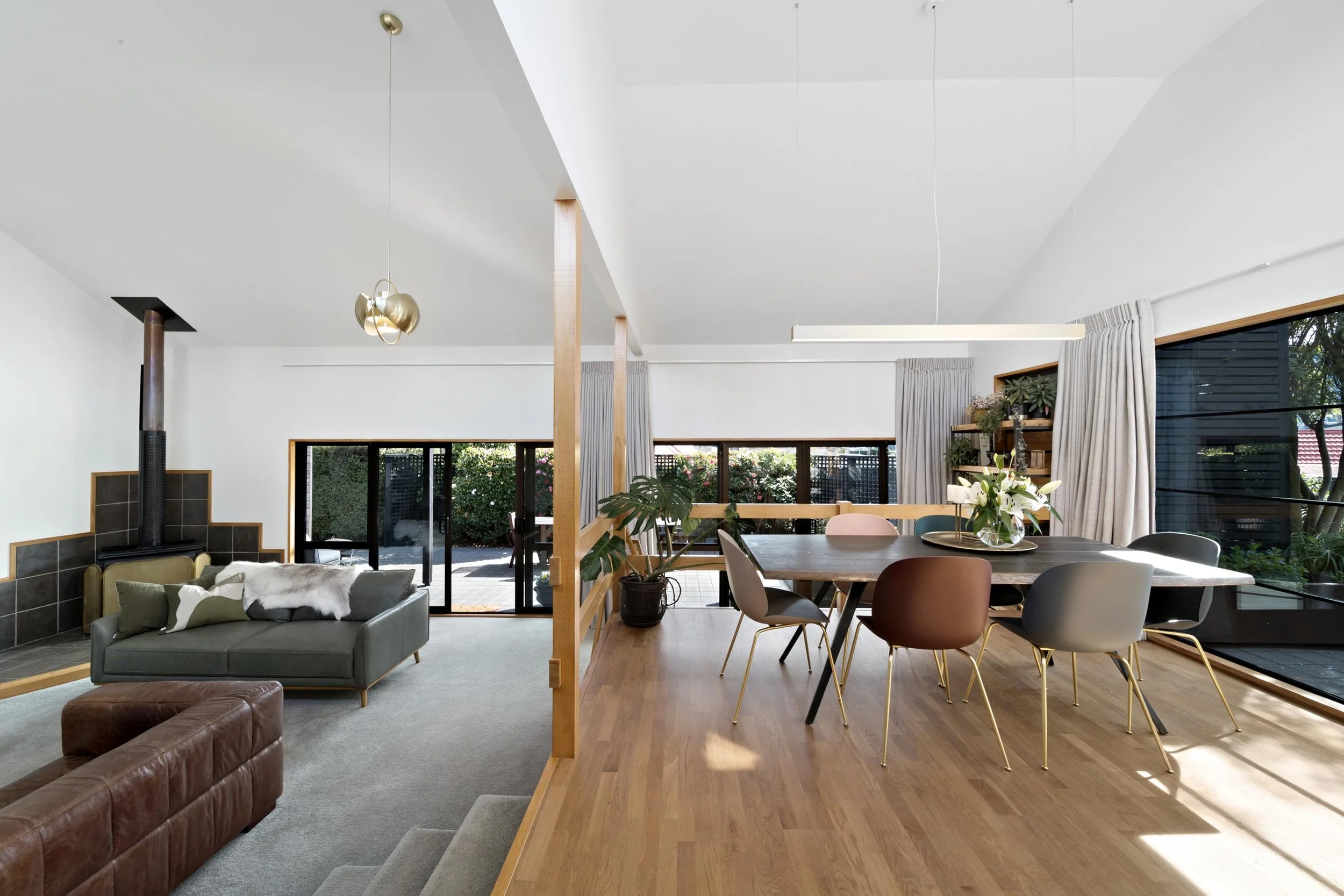 Kitchen and dining details at a residential renovation in Kelvin Heights by Diemarco Builders Queenstown.