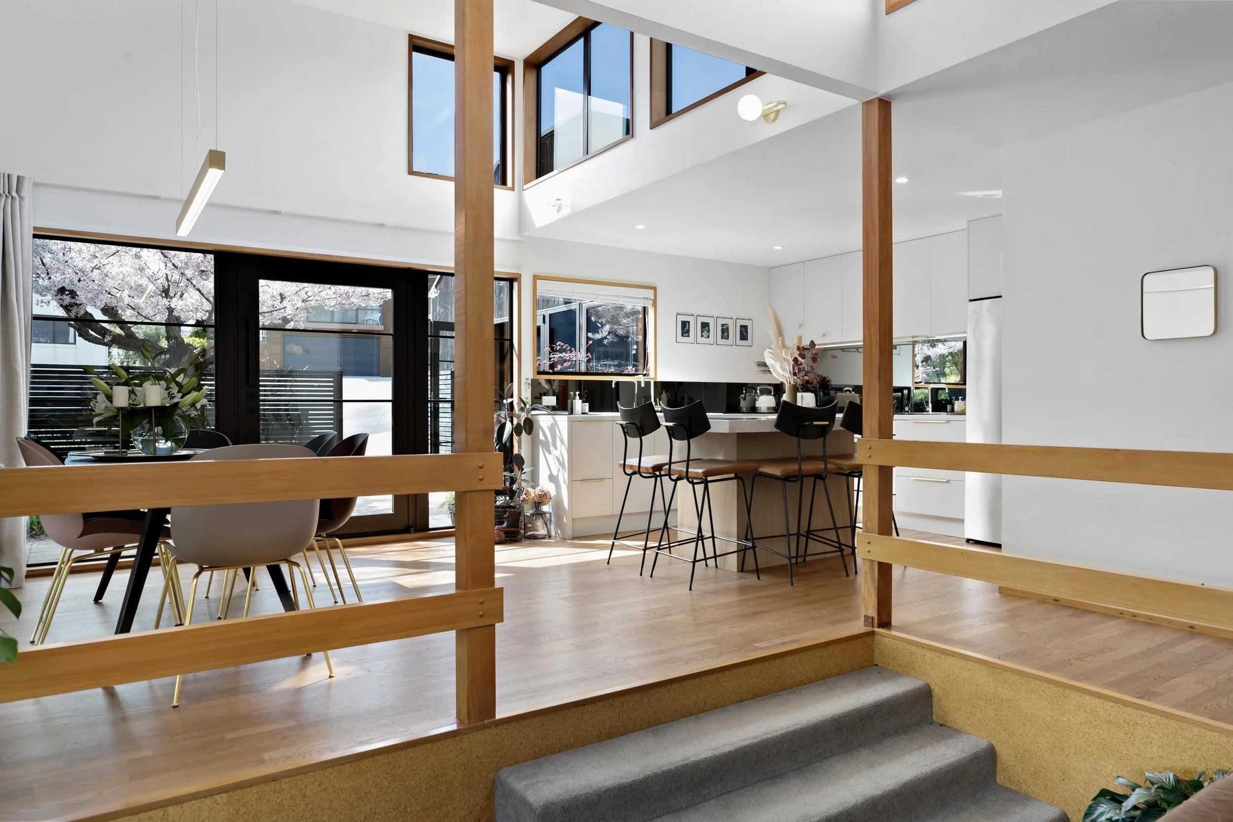 Kitchen and dining details at a residential renovation in Kelvin Heights by Diemarco Builders Queenstown.