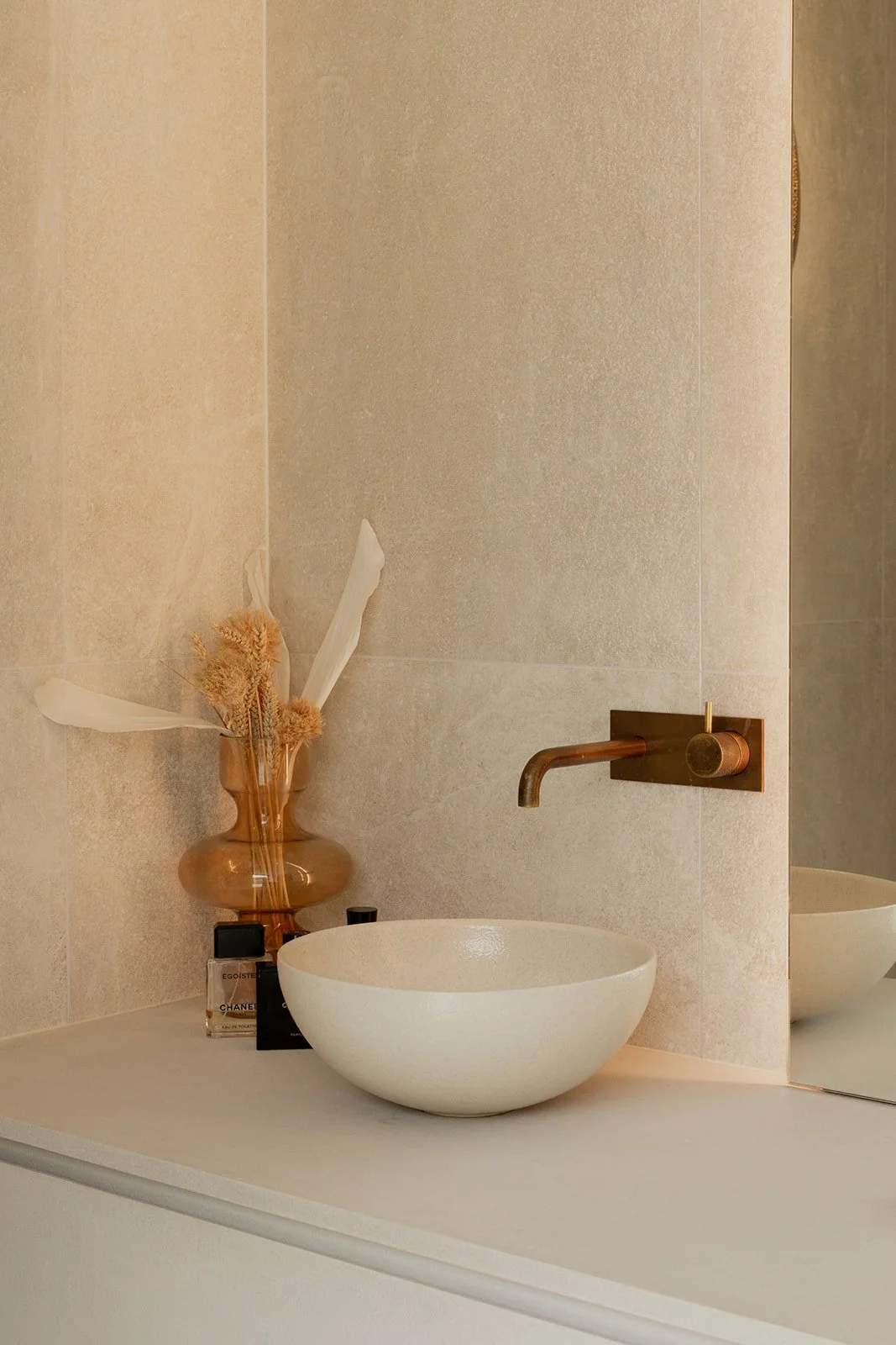 Beautiful tapware and a bowl basin in a bathroom of a home built by Diemarco Builders Queenstown.