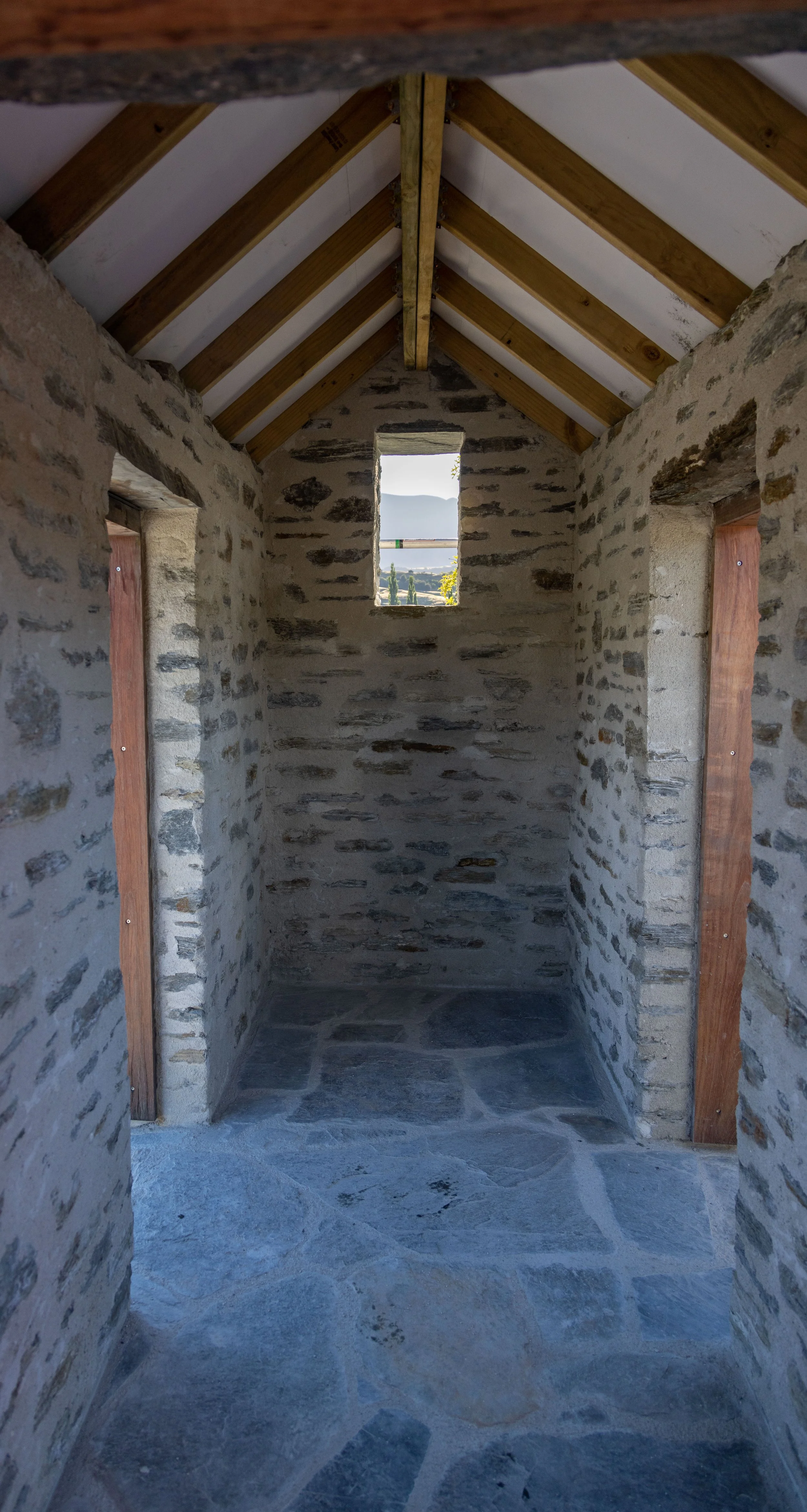 The interior of the Gatehouse at the entrance to Ayrburn Arrowtown built by Diemarco Builders Queenstown.