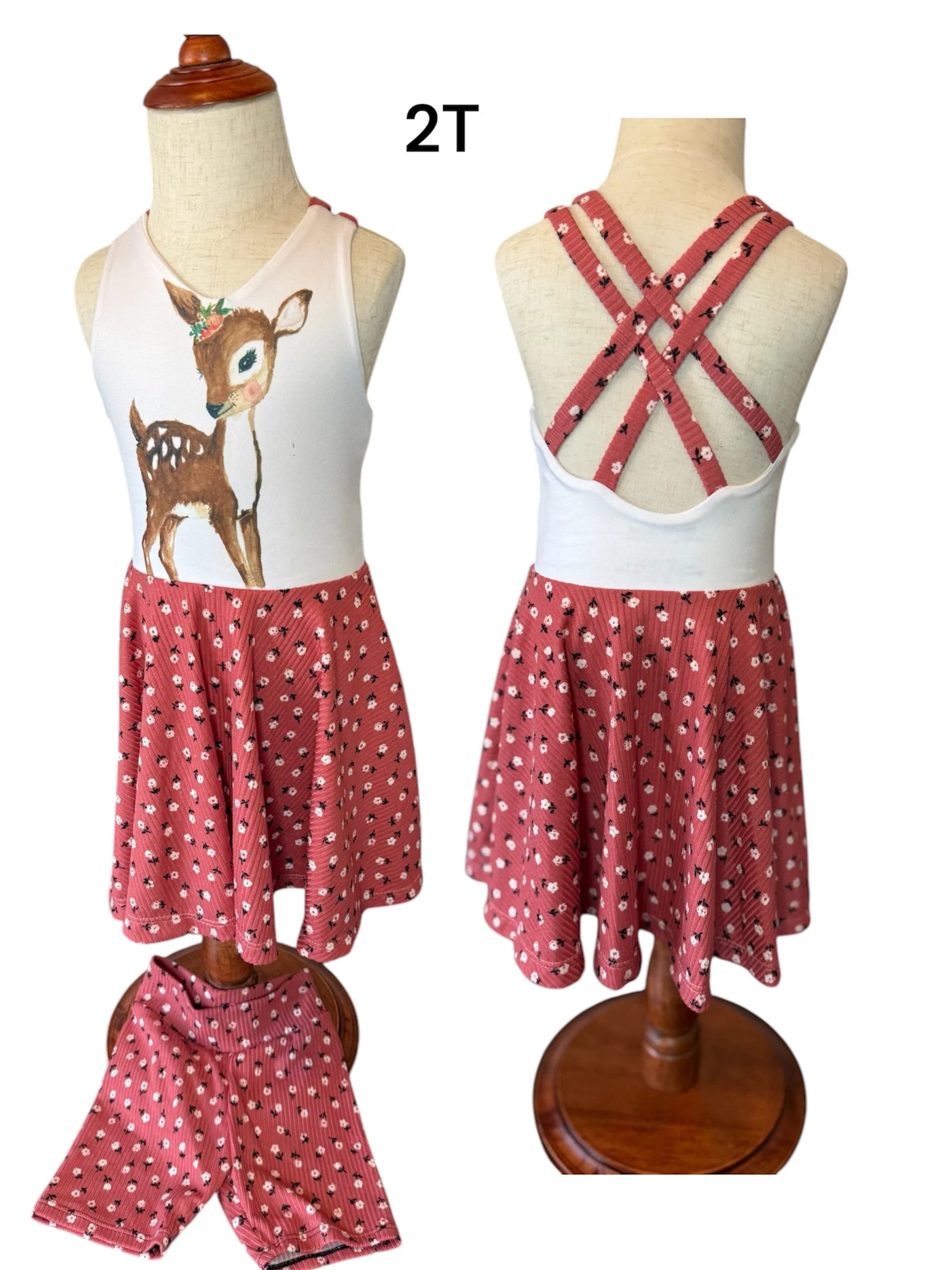 2T Strappy Dress and shorts set
